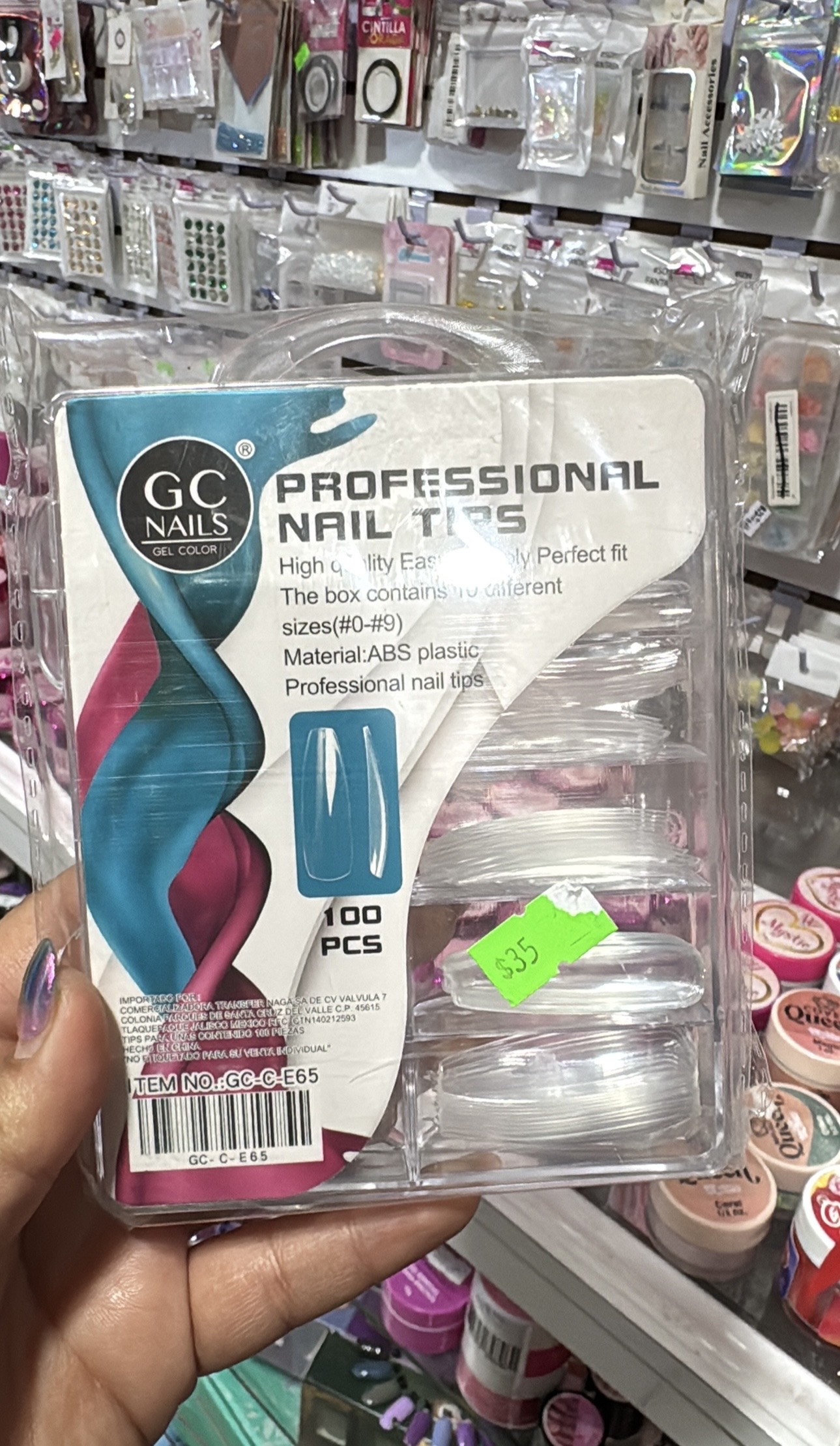 Tips Soft Gel E65 100pzs