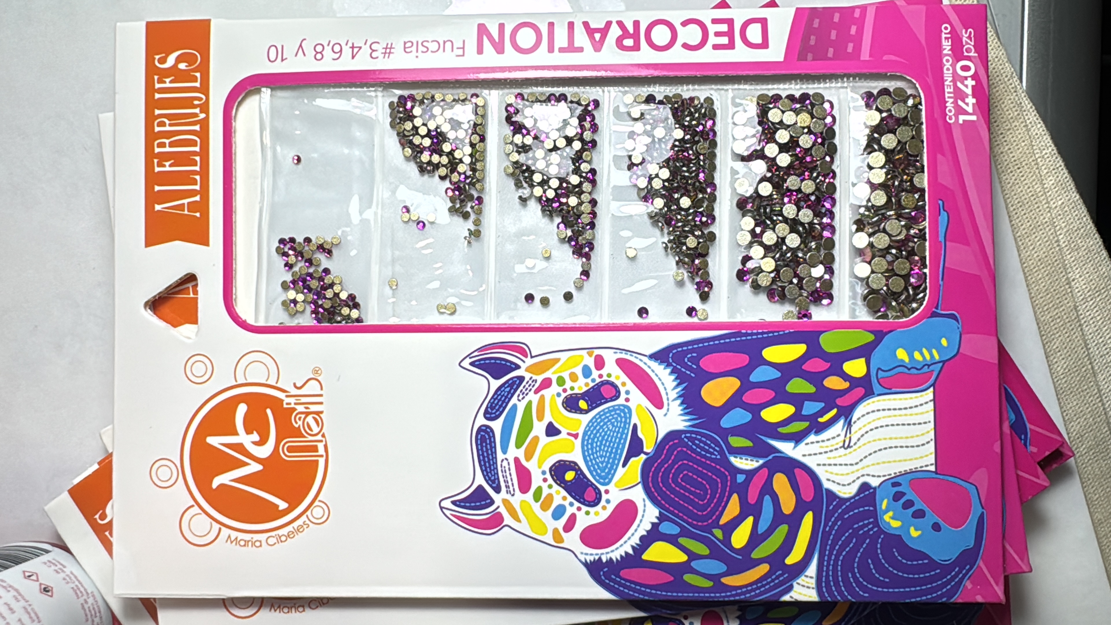 Cristal Fucsia #3,4,6,8 y 10