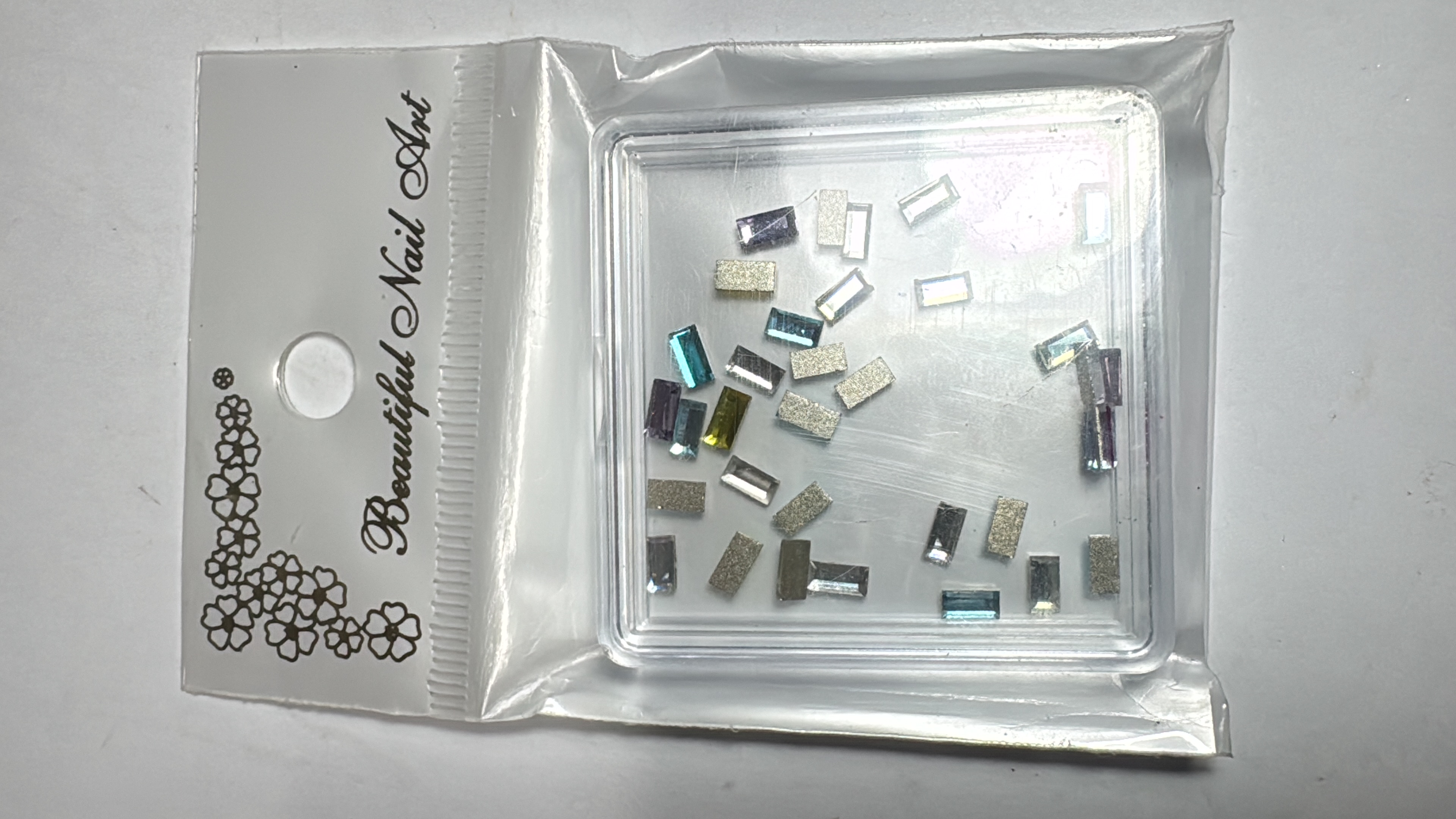 Cristal Rectángulo Chico Mix color (1443)