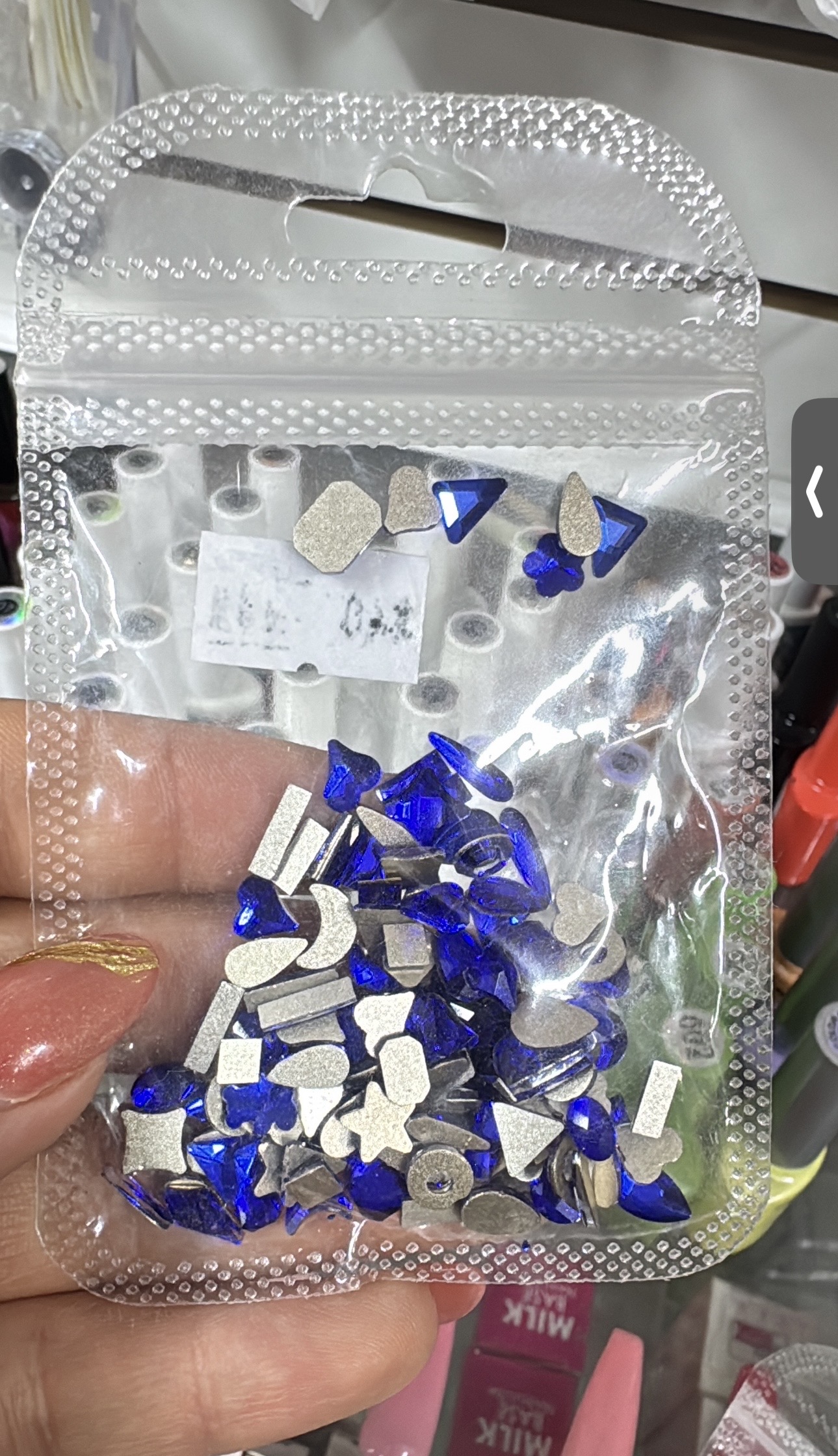 Cartera de Cristales Azul Figuras