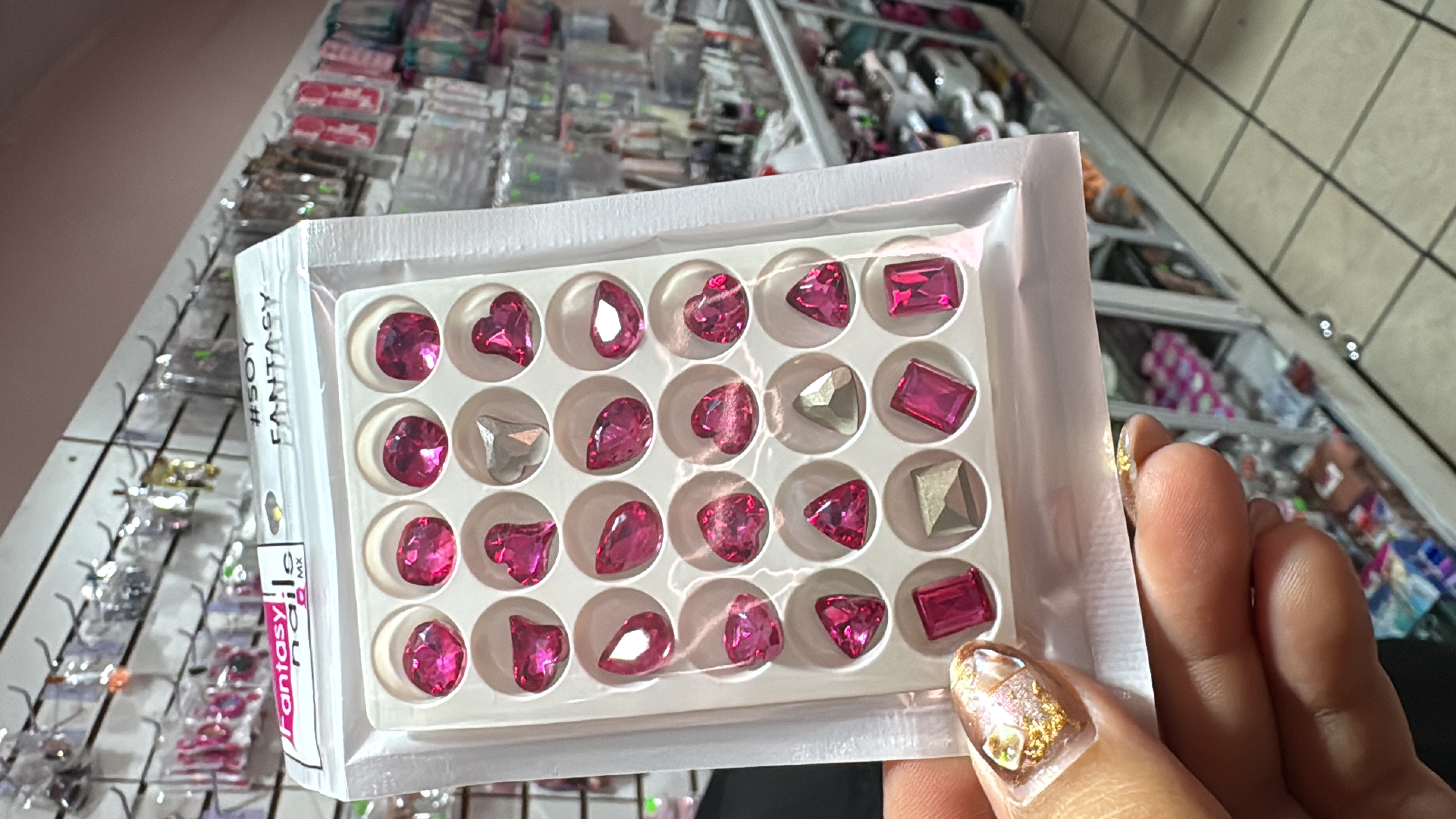 Cristales de Incrustación Jumbo Rosa