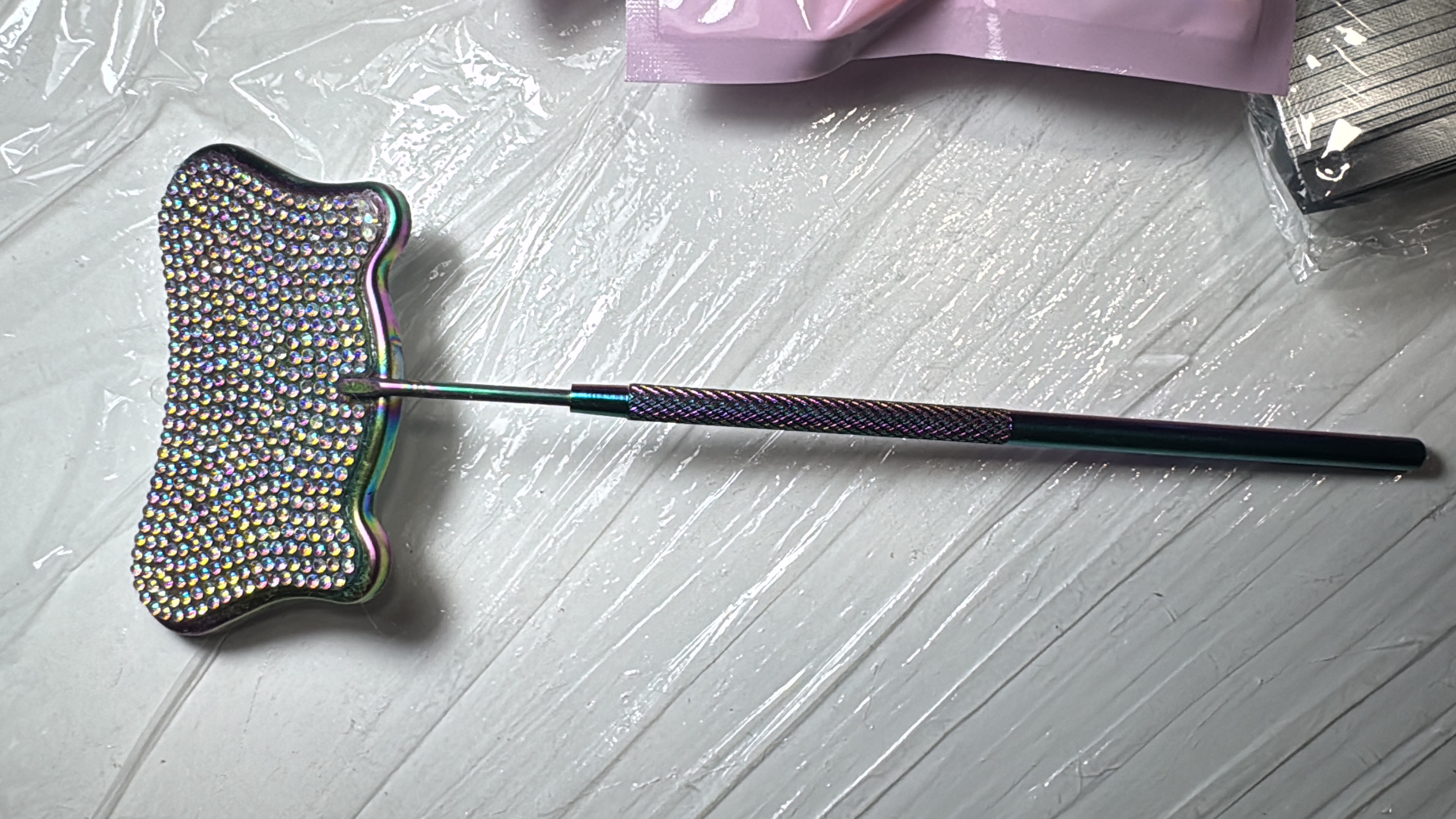 Espejo para pestañas con cristales (variedad de formas)