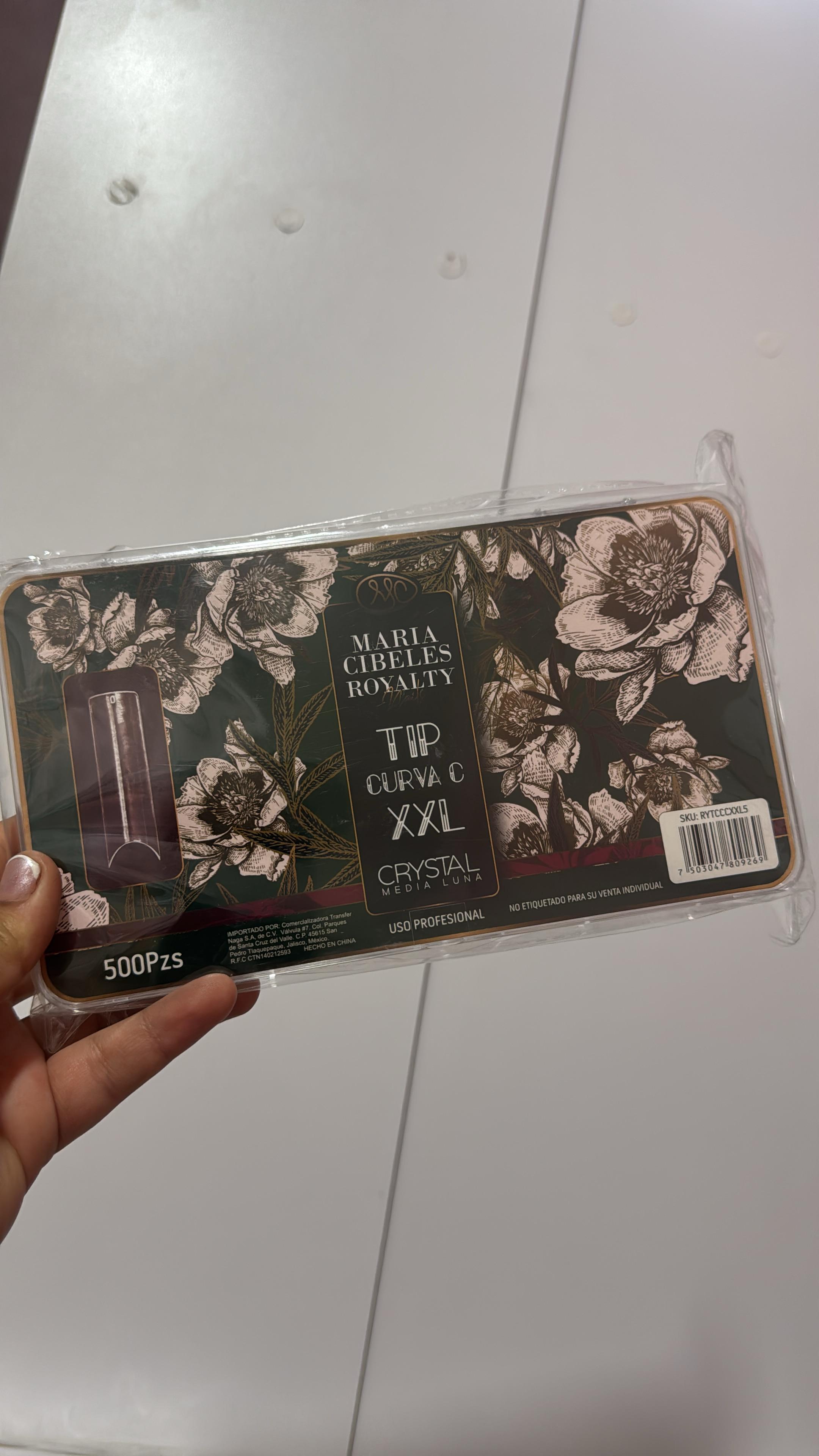 Tip Curva C XXL Transparente 500pzs