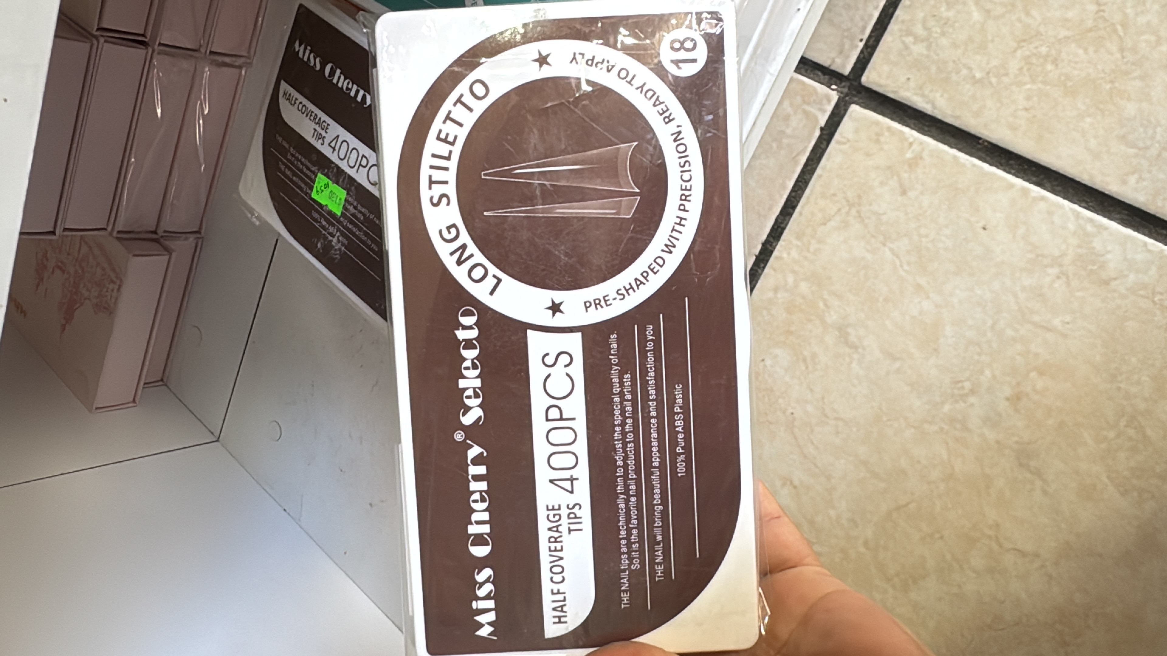 Tips Long Stiletto 18 Cristal 400pcs