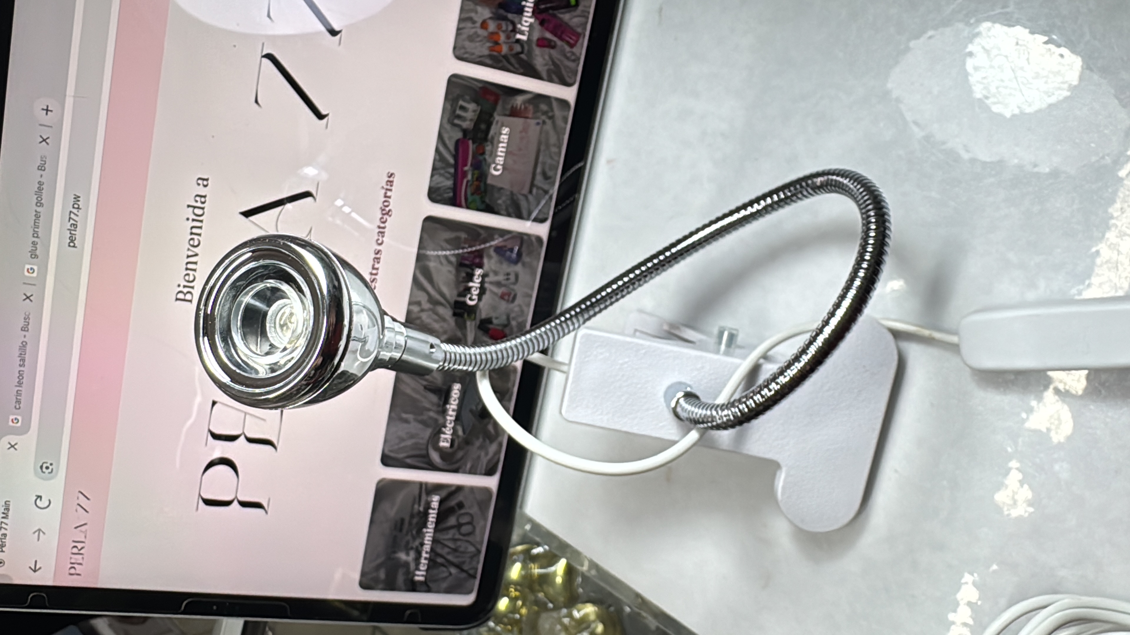 AGOTADO Lámpara pre curado Plata Alámbrica