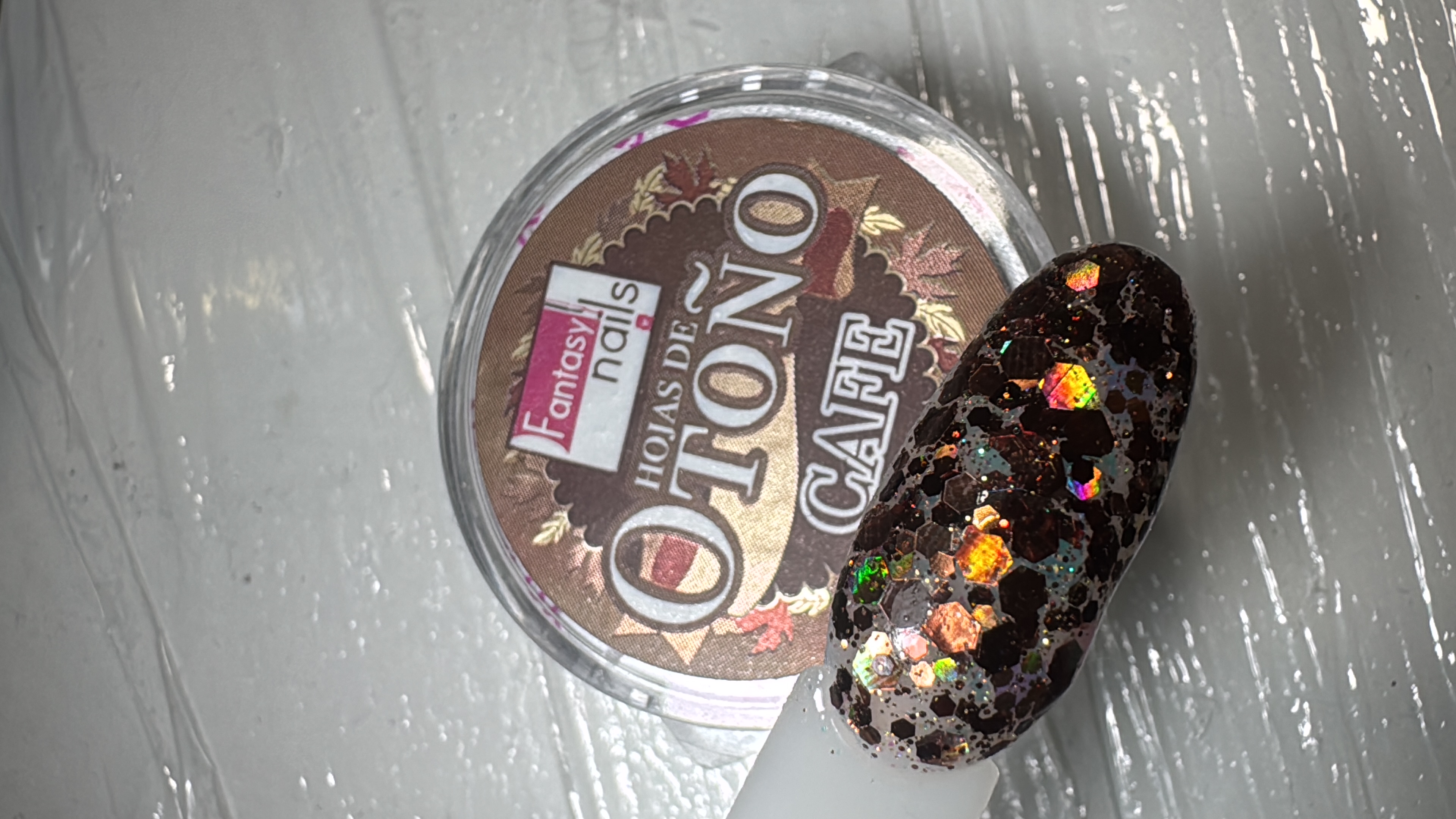 Acrílico Hojas de Otoño Cafe