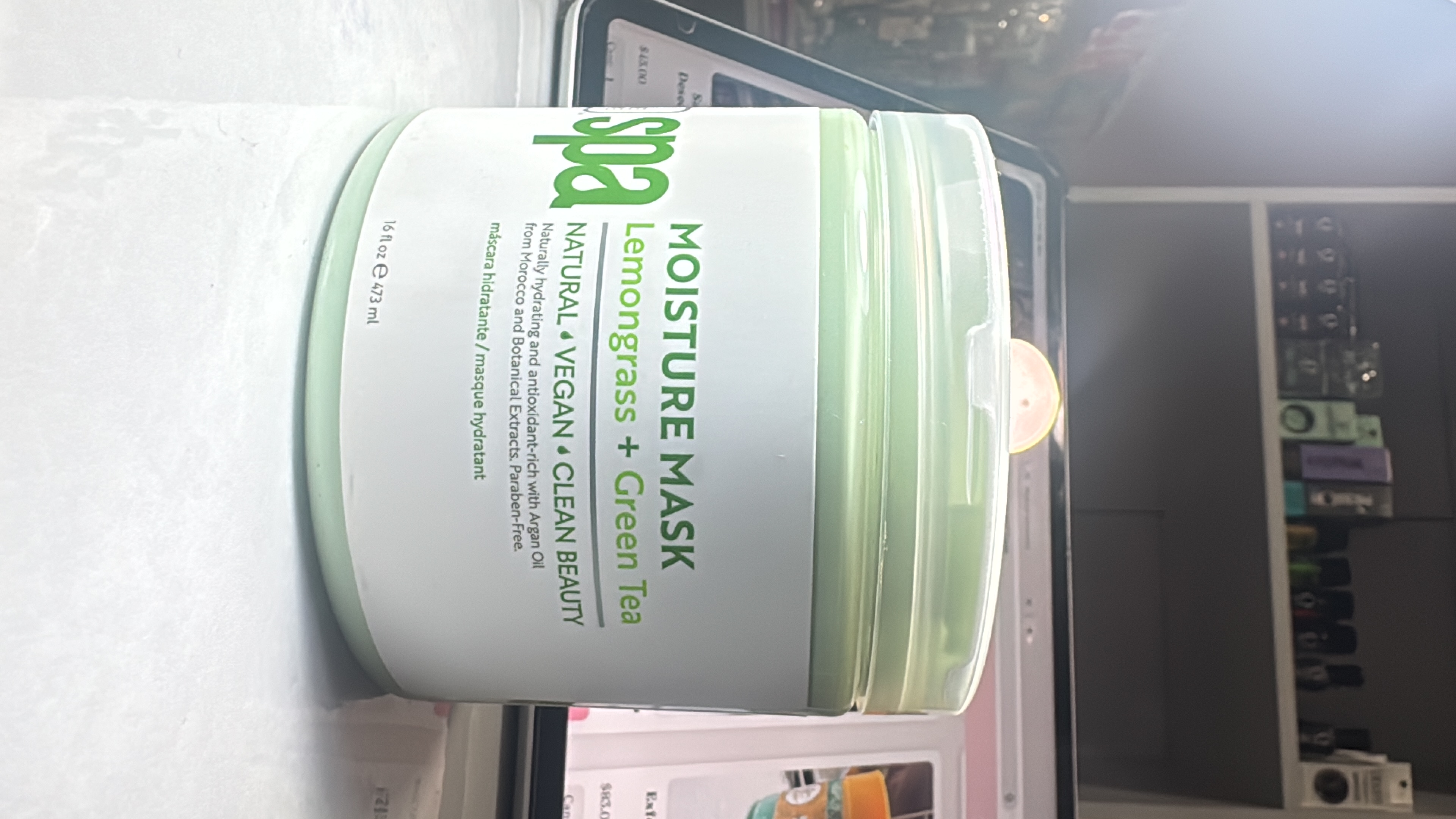 Mascarilla Hidratante Lemongrass + Green Tea