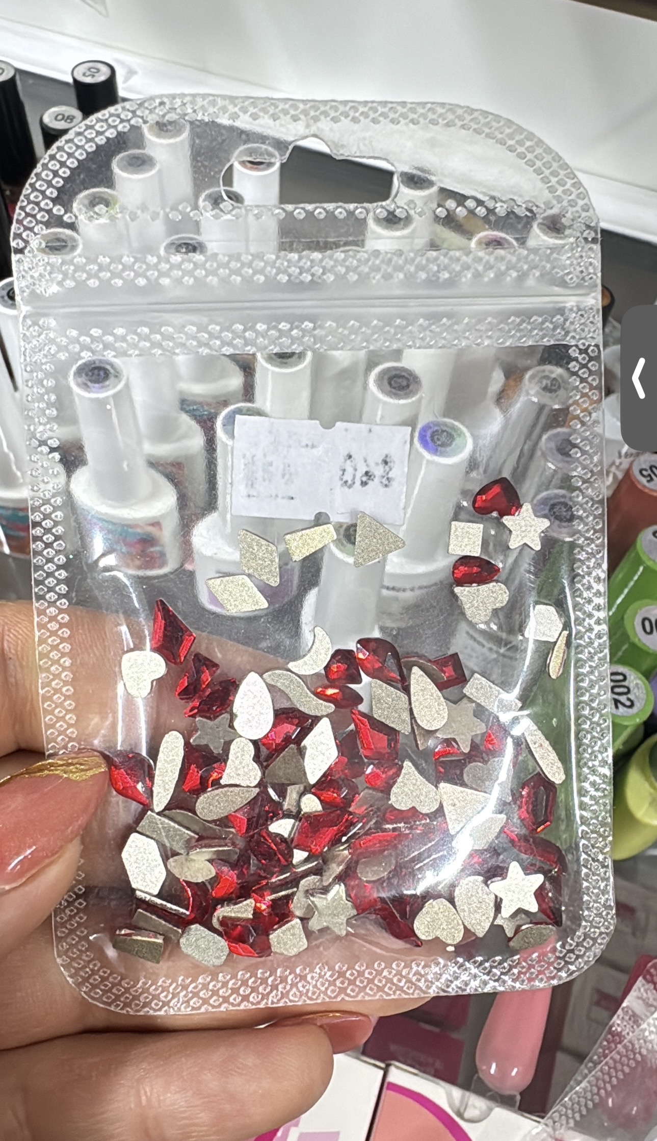 Cartera de Cristales Rojo Figuras (456)