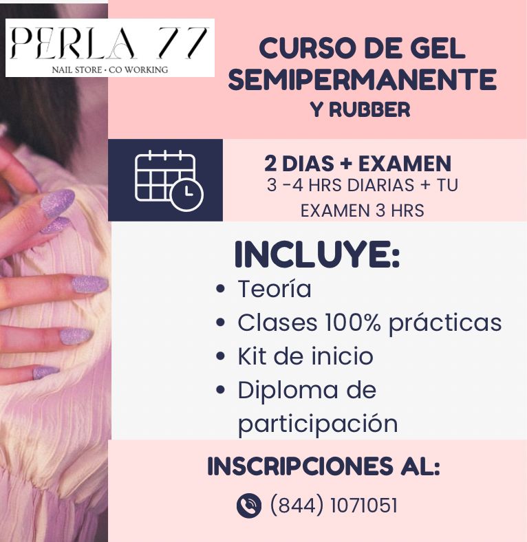 Curso de Gel, Rubber y manicura Profesional