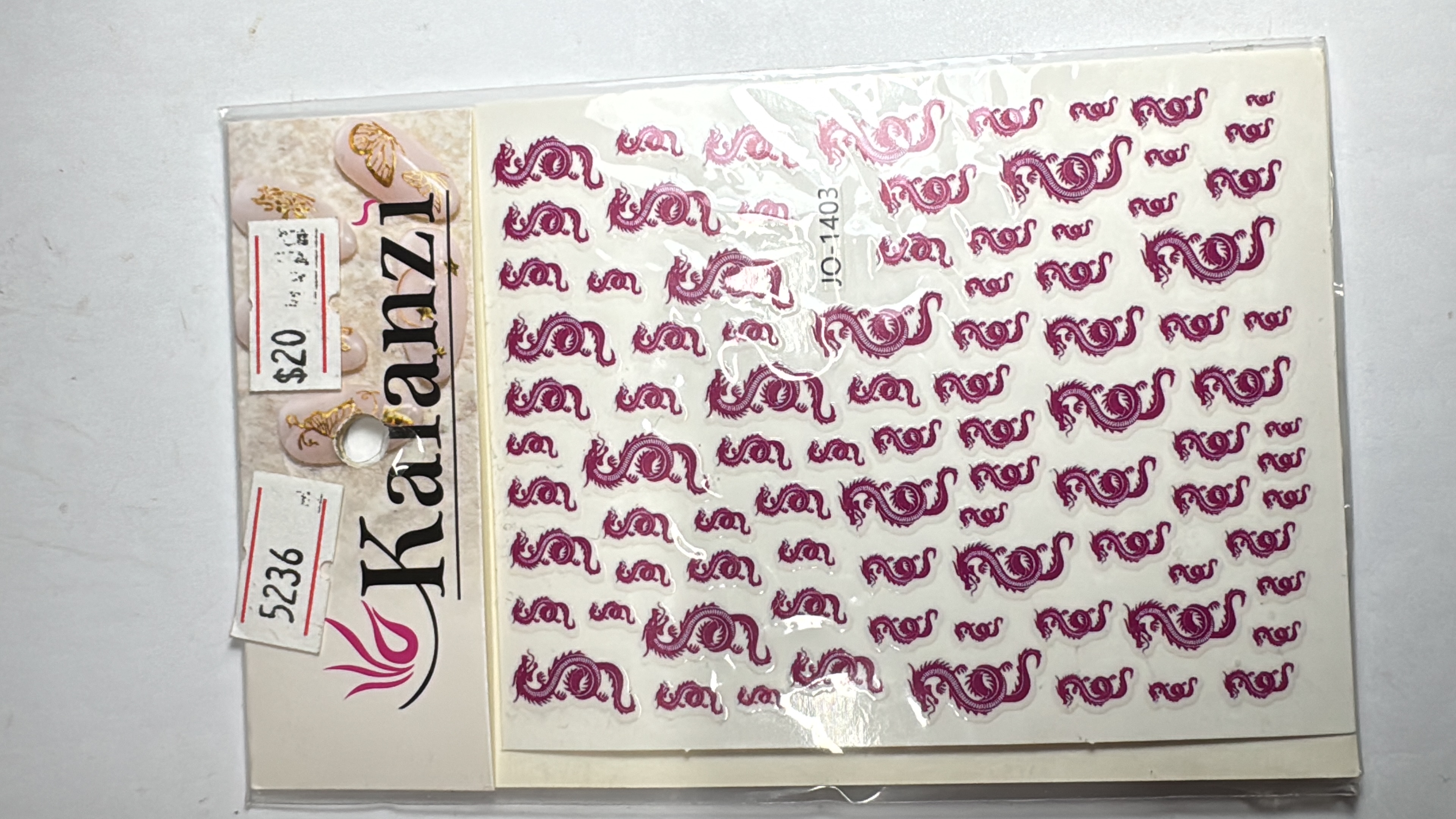 Sticker Dragón Rosa