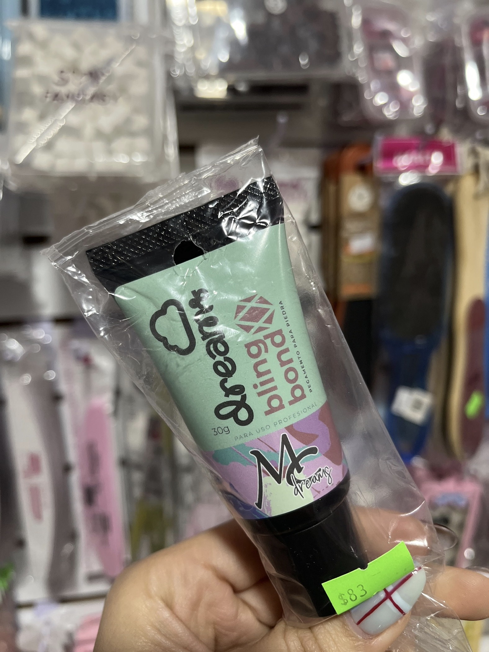 Pegamento de cristales