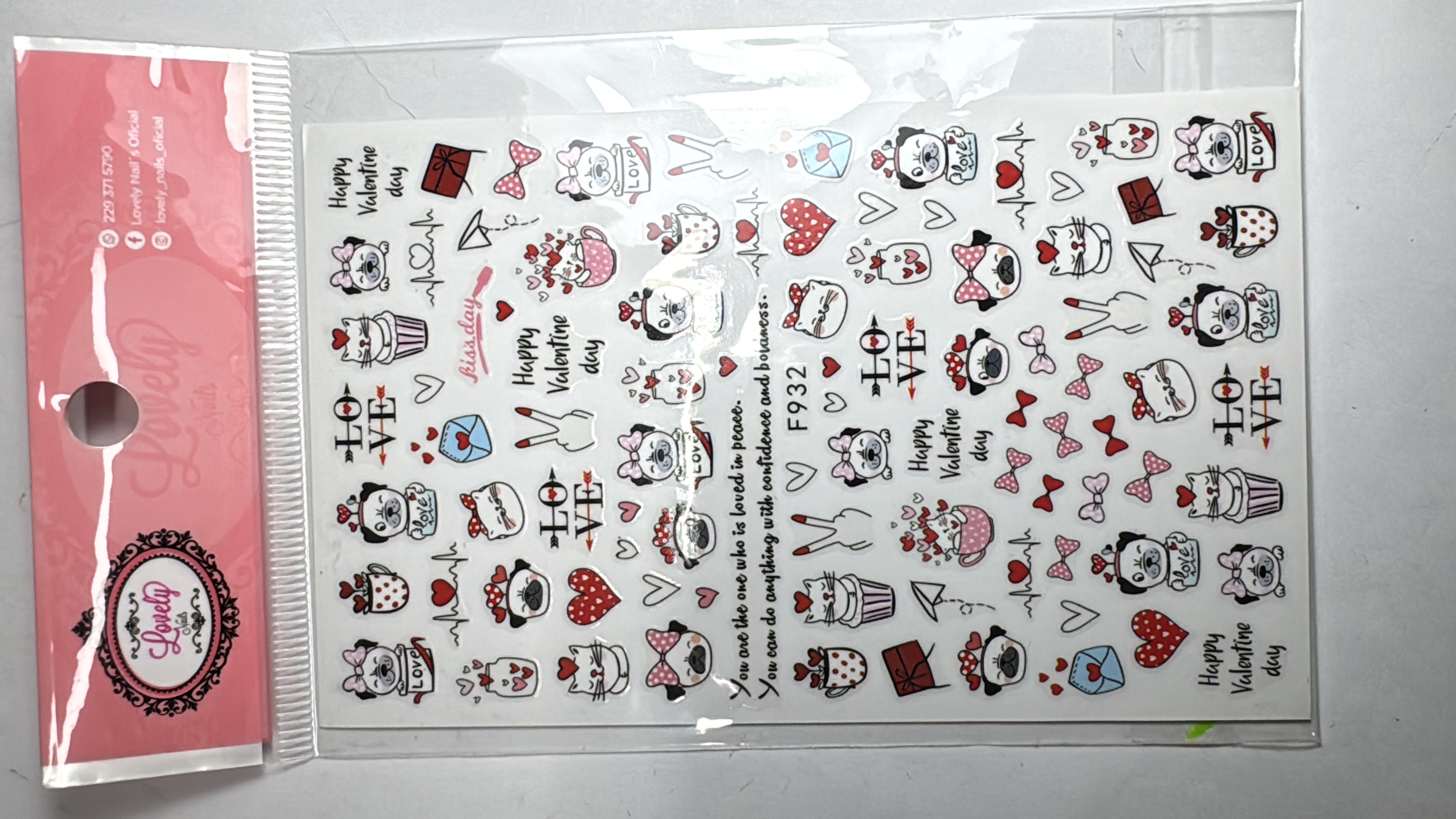 Sticker Love Pug (F932)