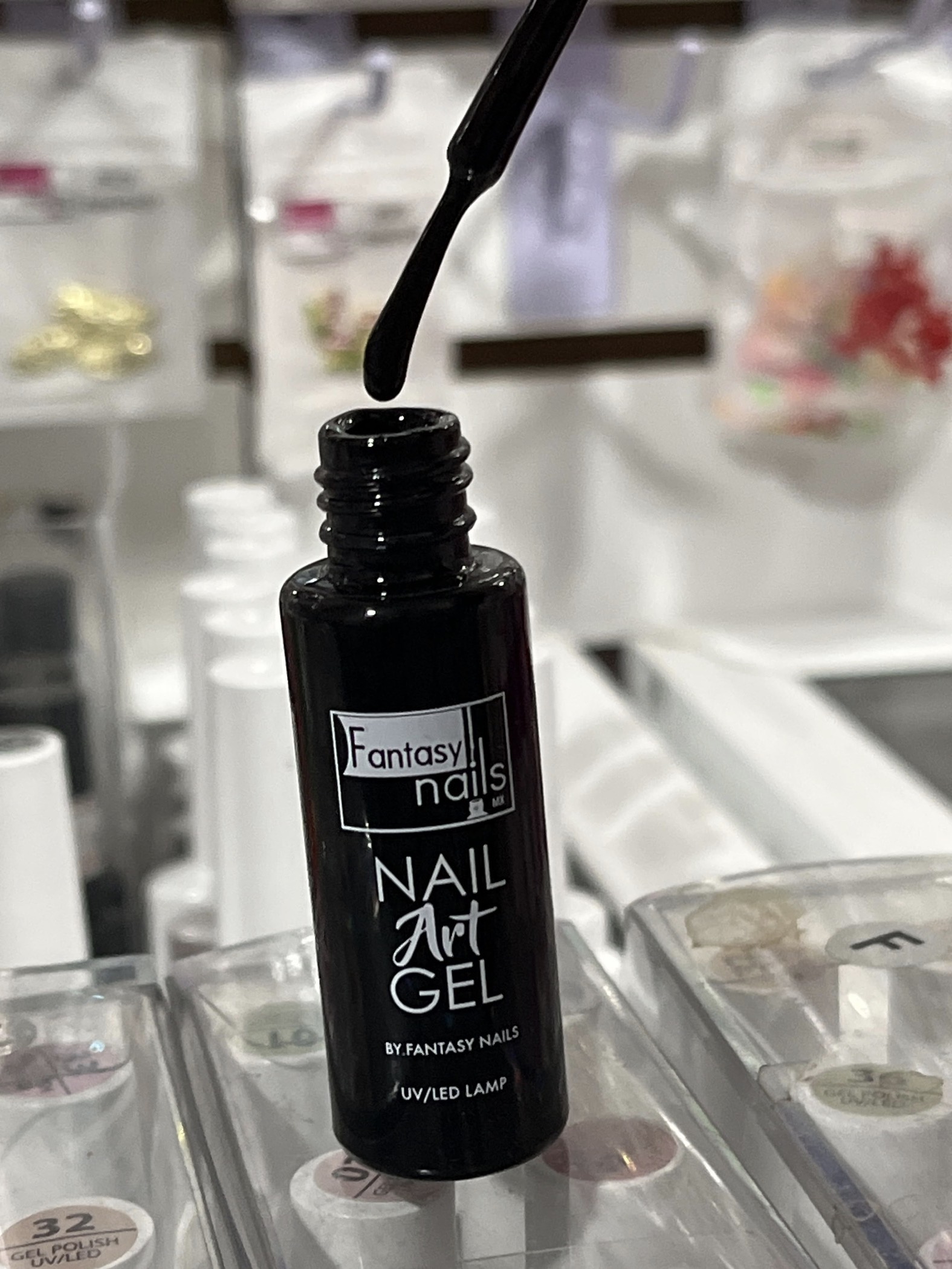 Nail art gel negro #01