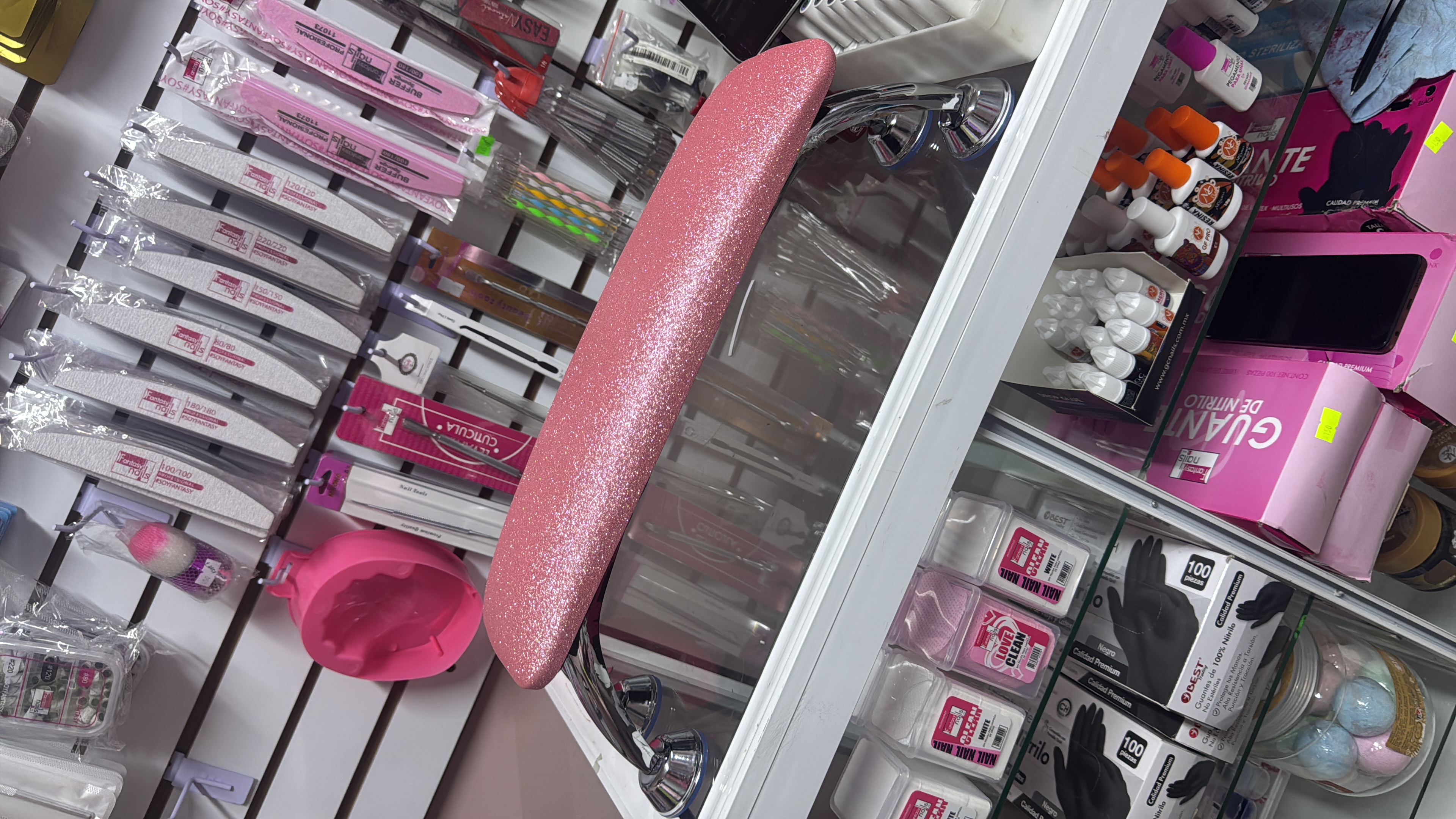 Reposamanos Rosa Brillante