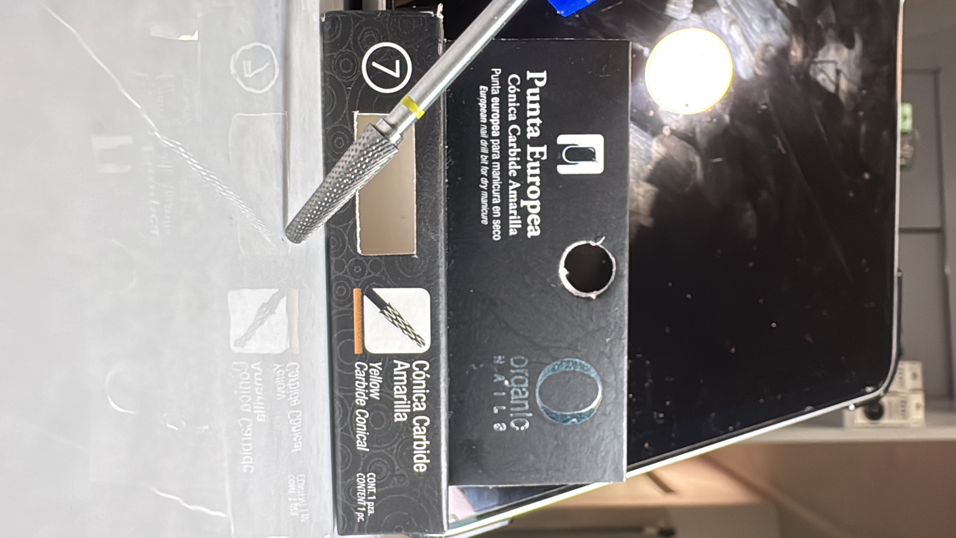 Punta Europea Cónica Carbide Amarilla