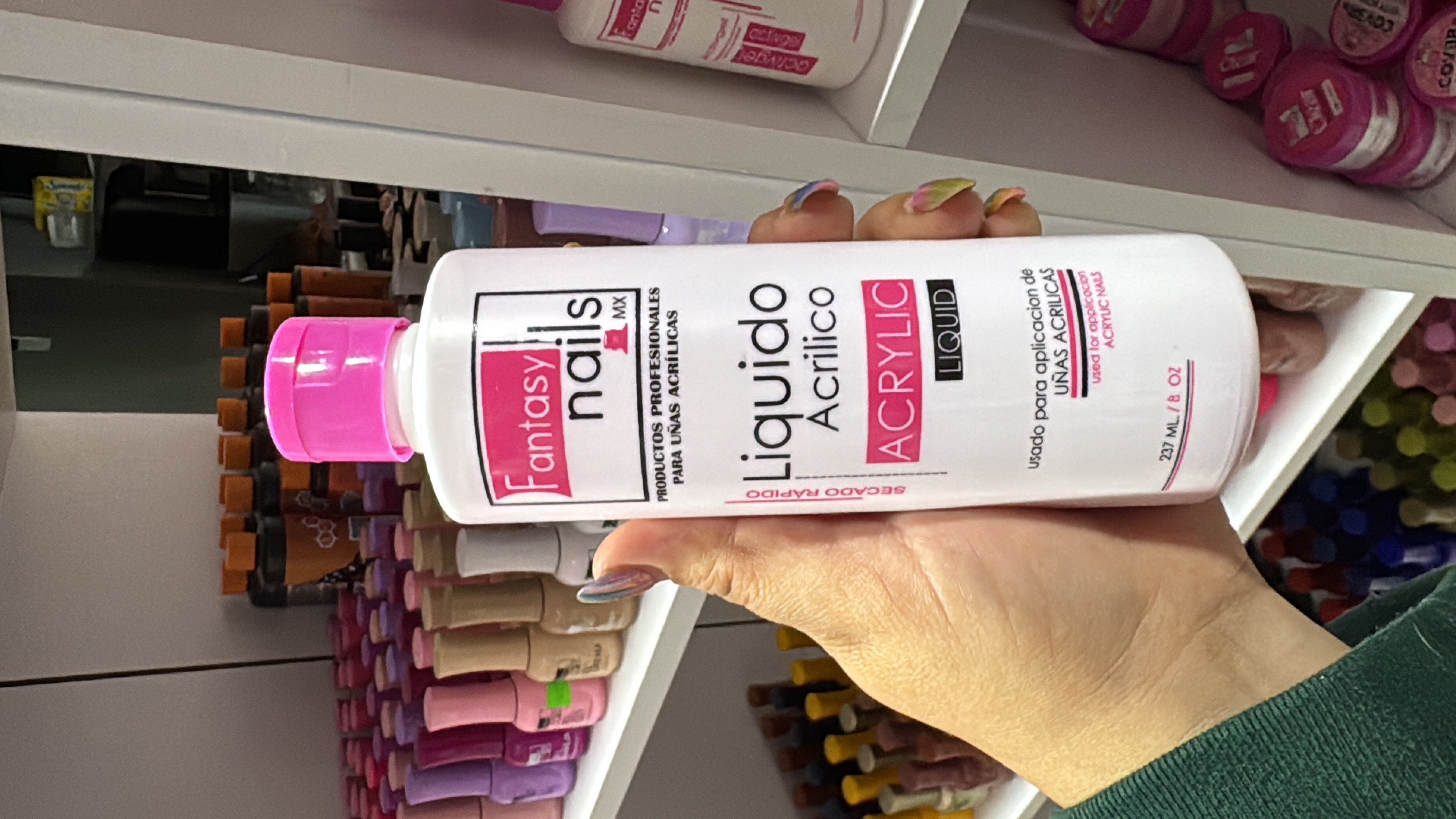 Líquido acrílico 8oz secado rápido