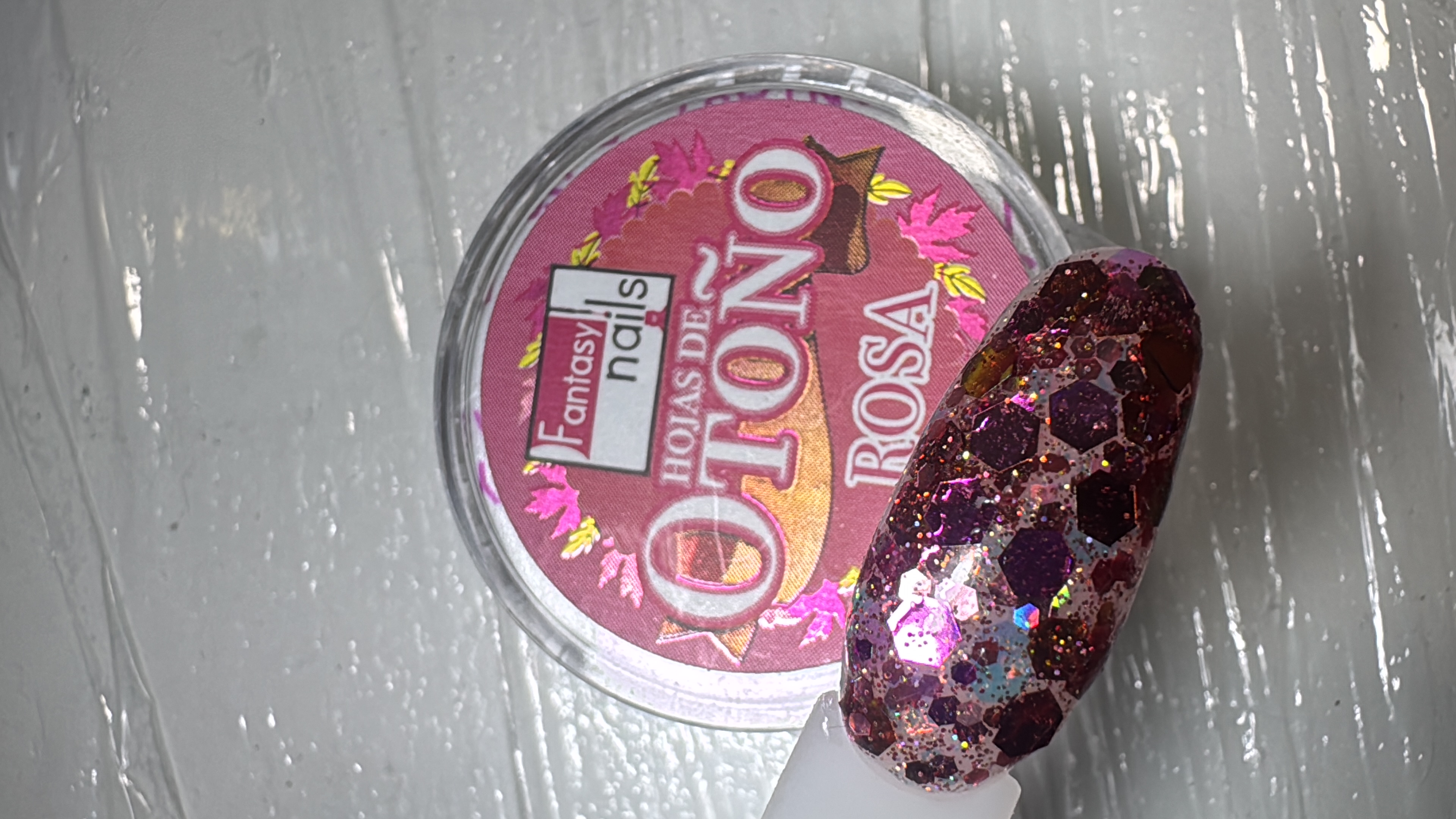 Acrílico Hojas de Otoño Rosa