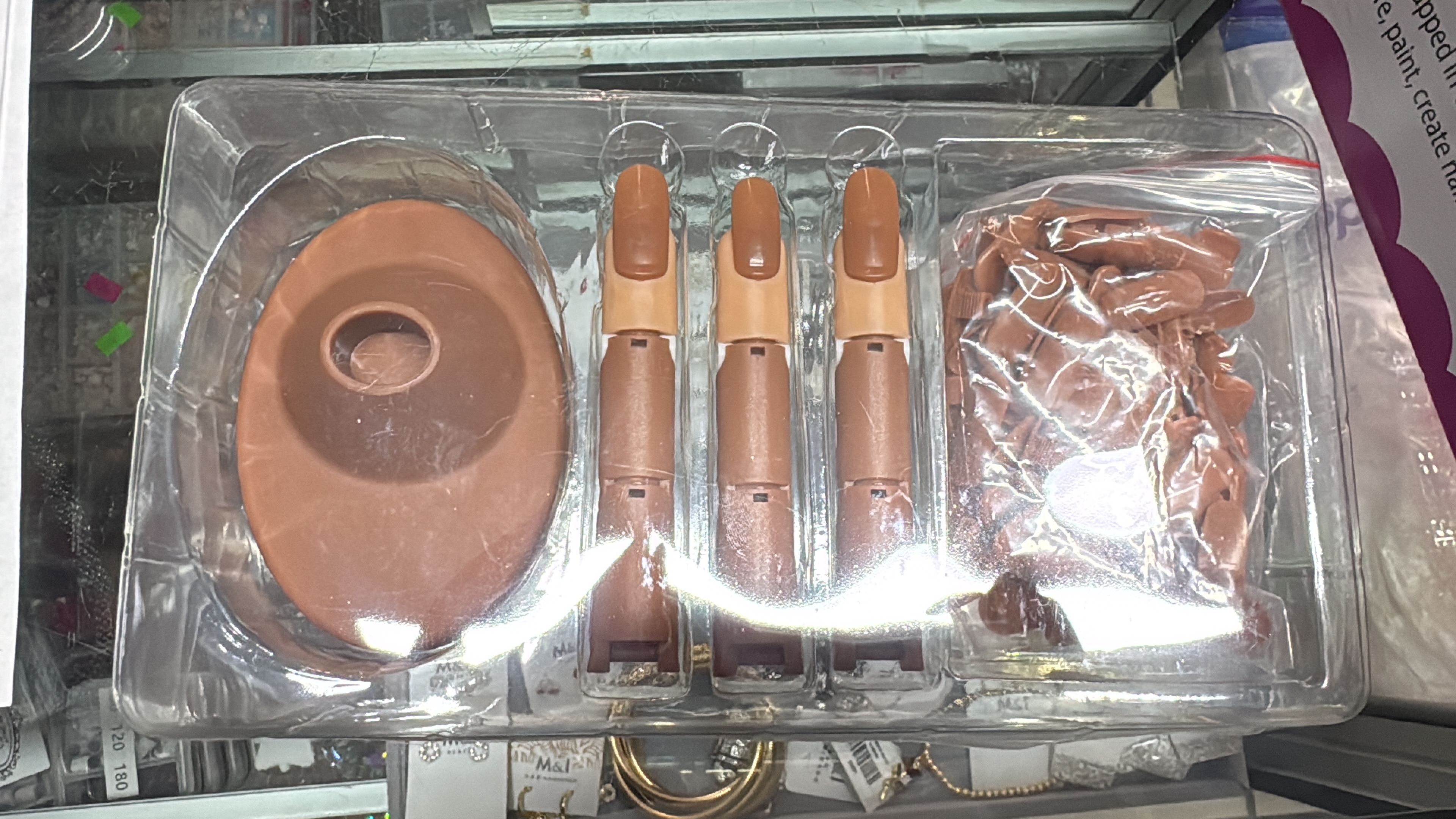 Dedo de práctica con base y repuestos