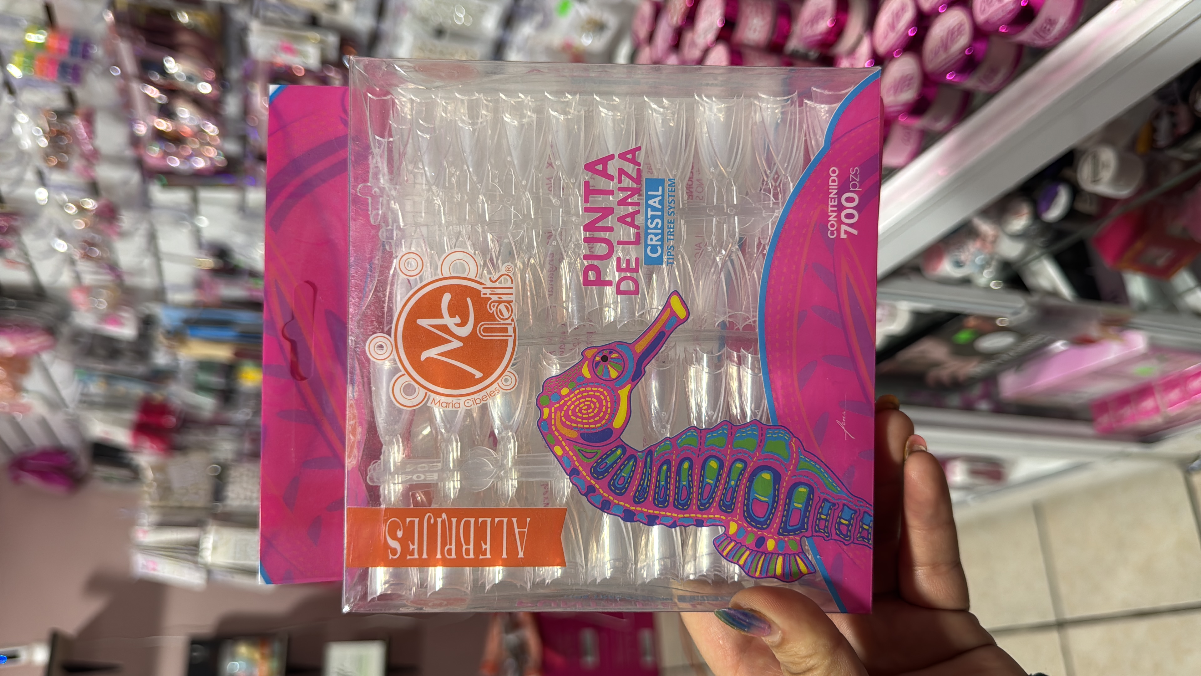 Tips Punta de Lanza Cristal 700pzs