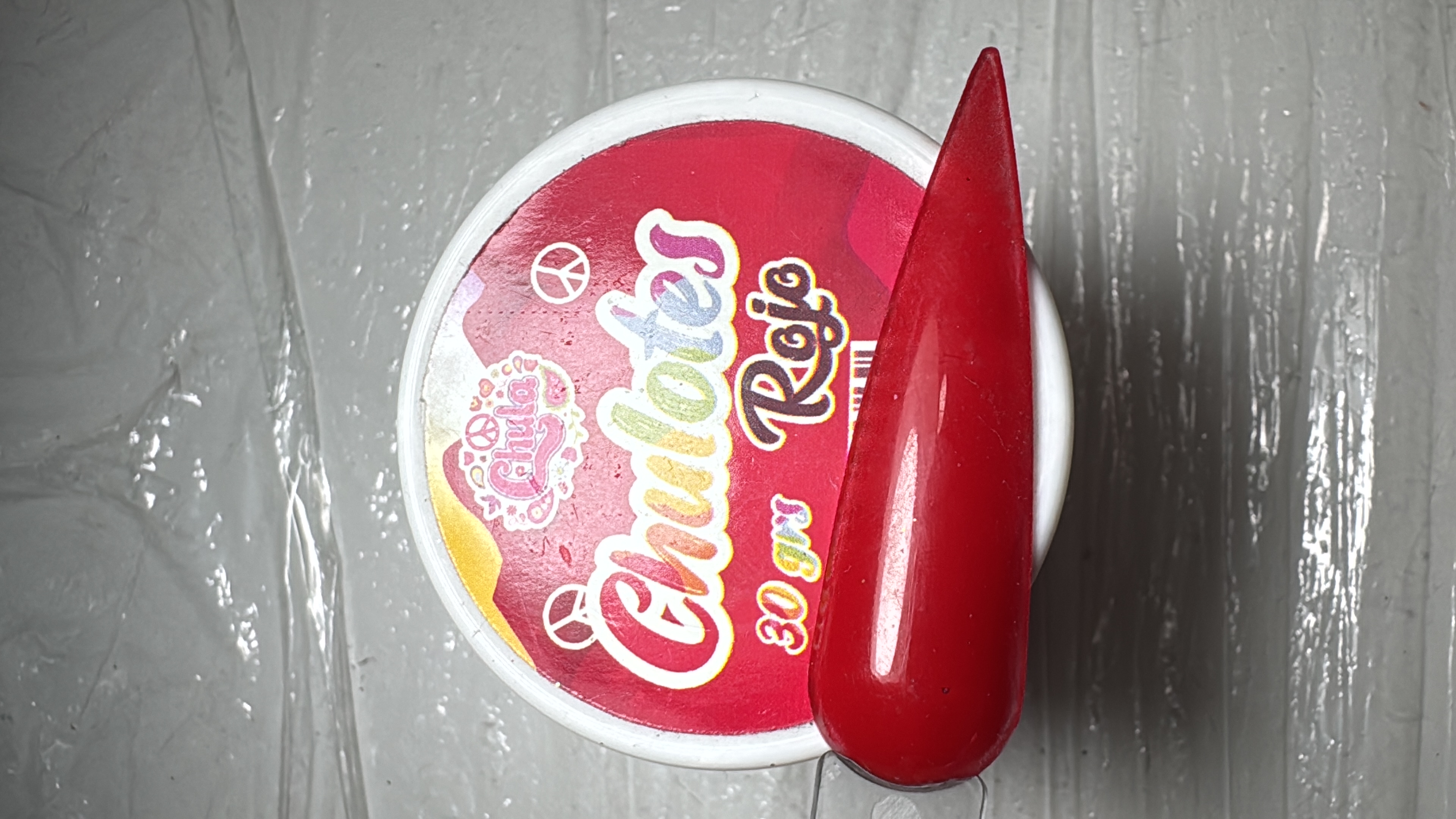 Acrílico Chulotes Rojo 30grs