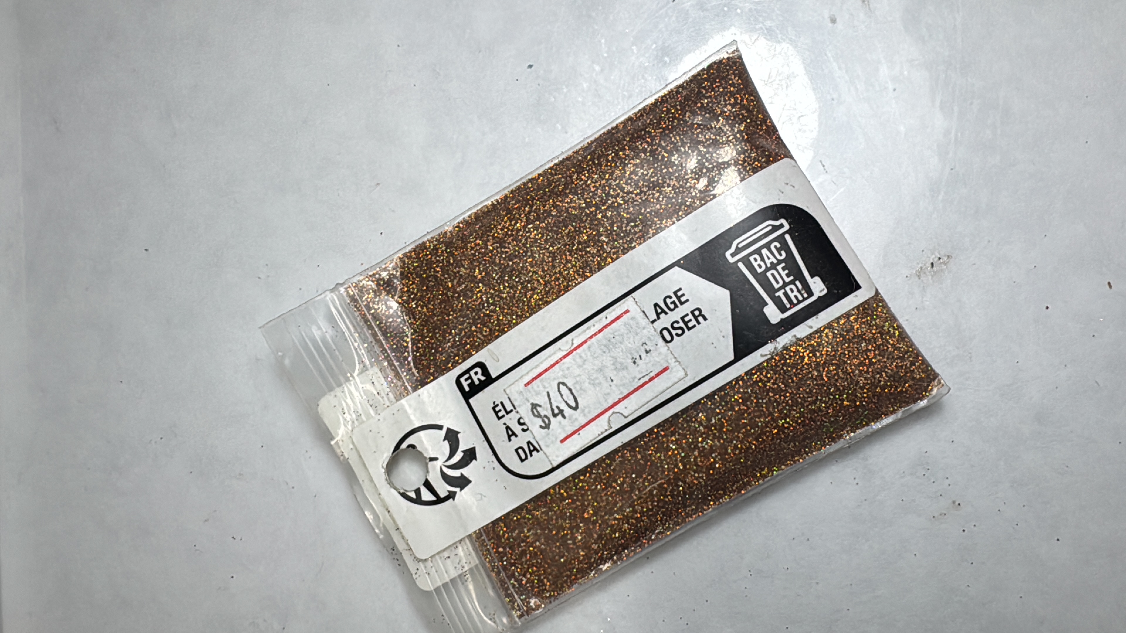 Cartera de Glitter Oro AB