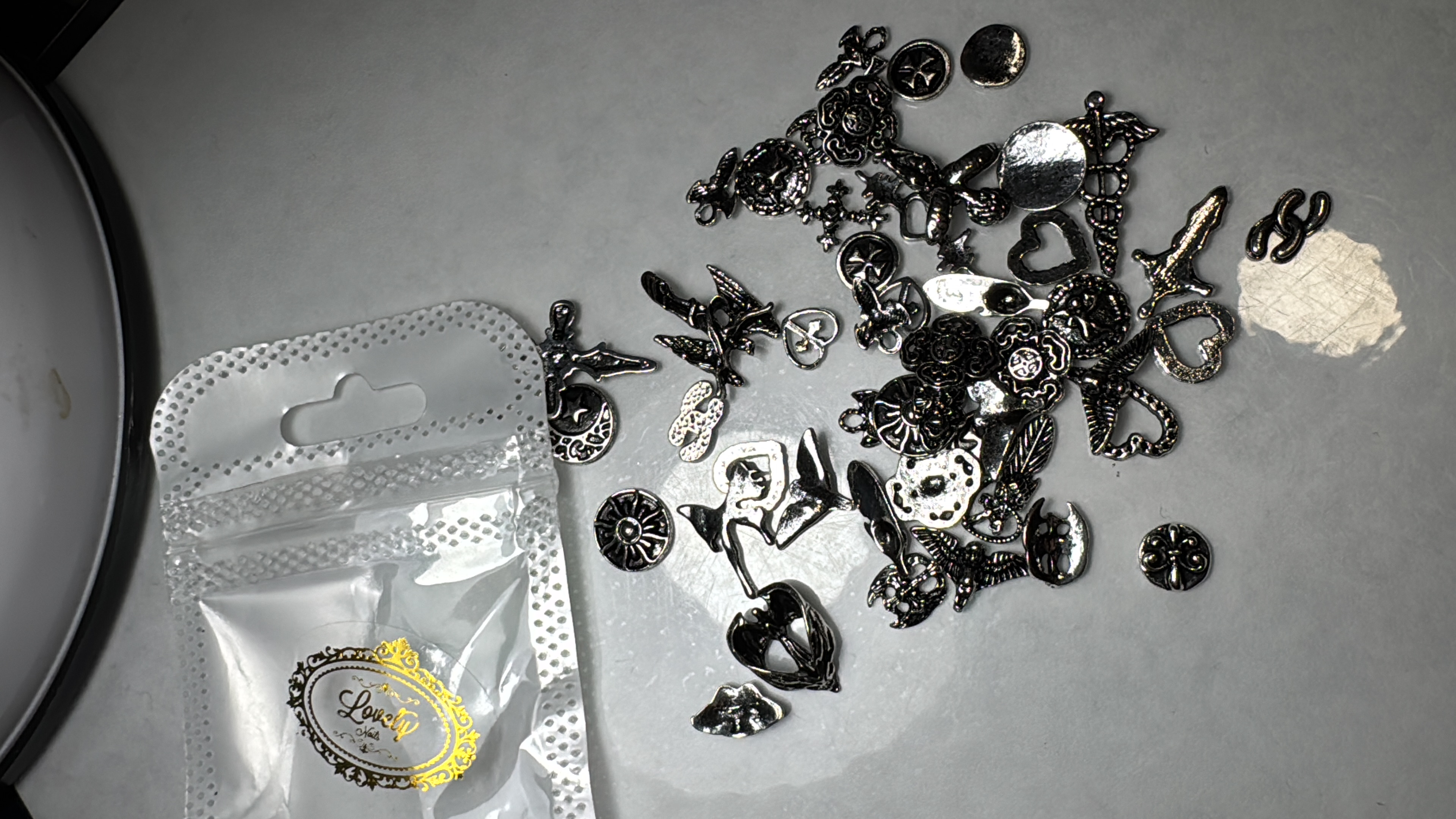 Paquete de dijes Vintage Plata