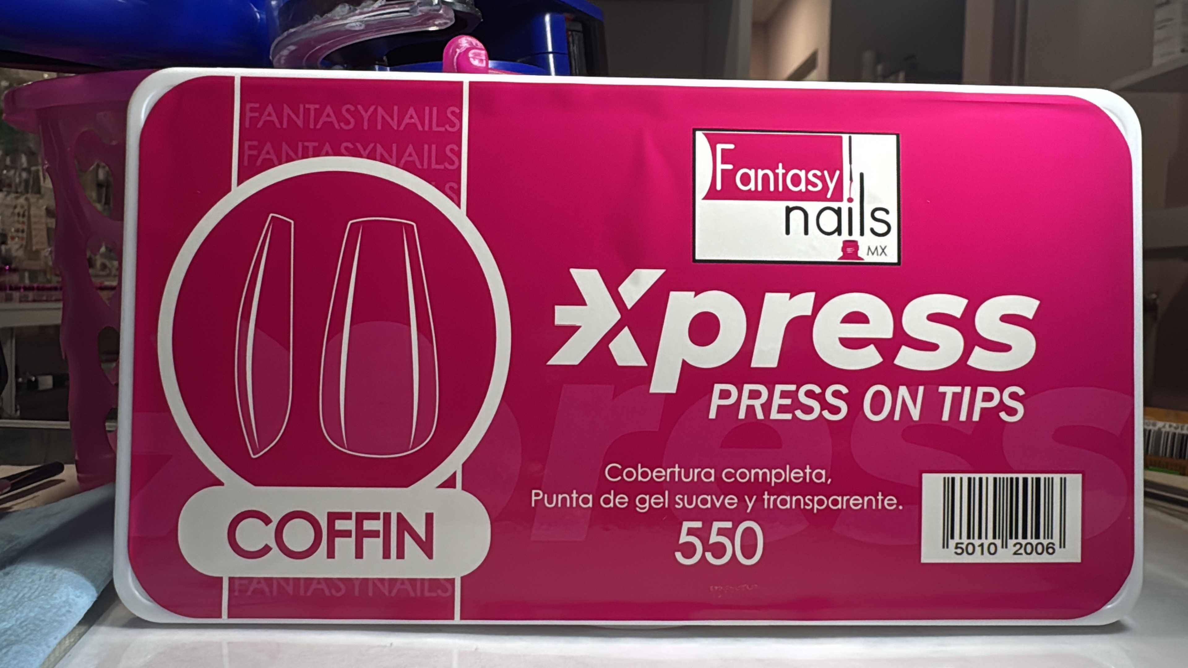 Tip Press On Coffin Cristal 550pzas