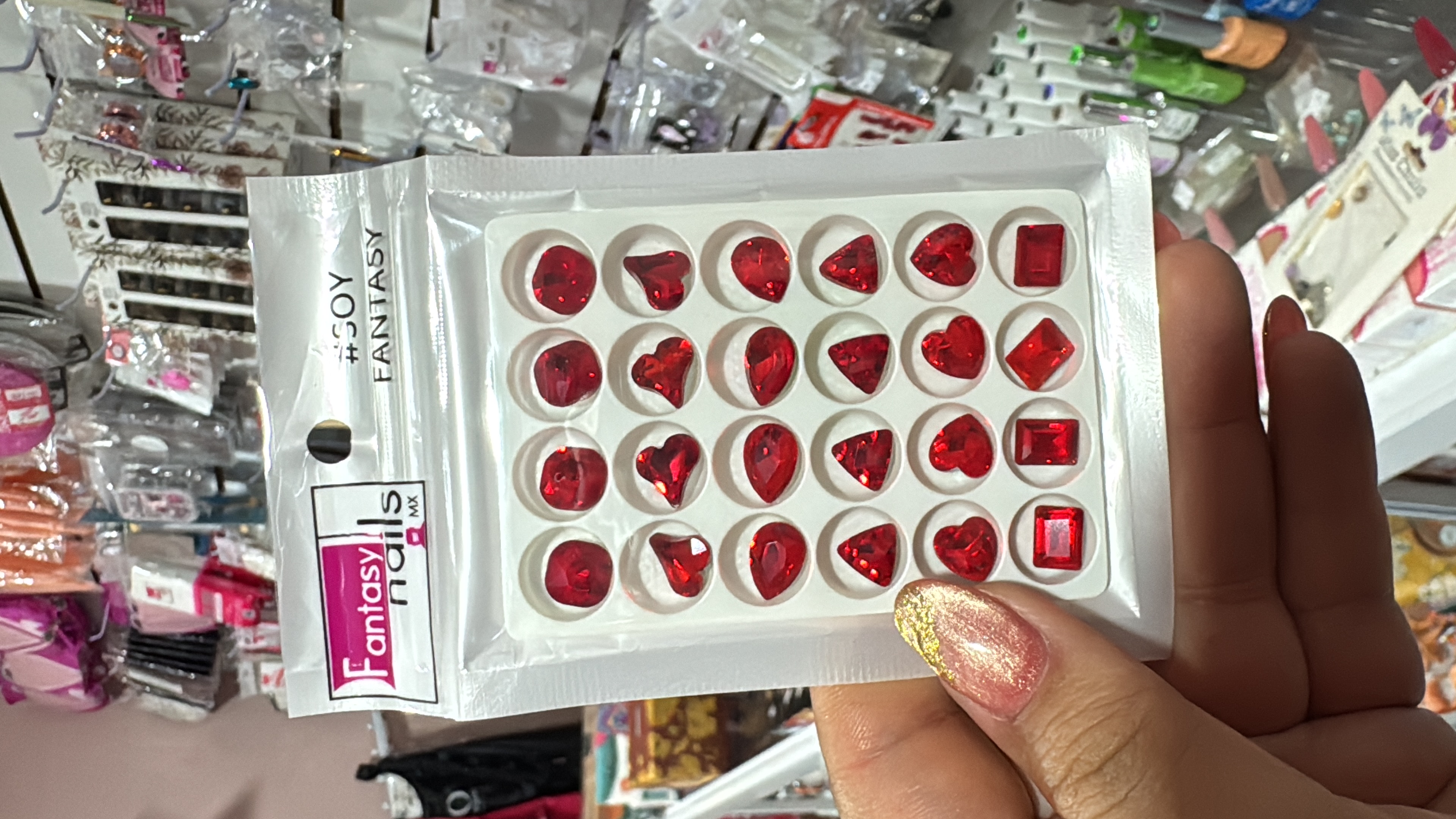 Cristal de Incrustación Jumbo Rojo