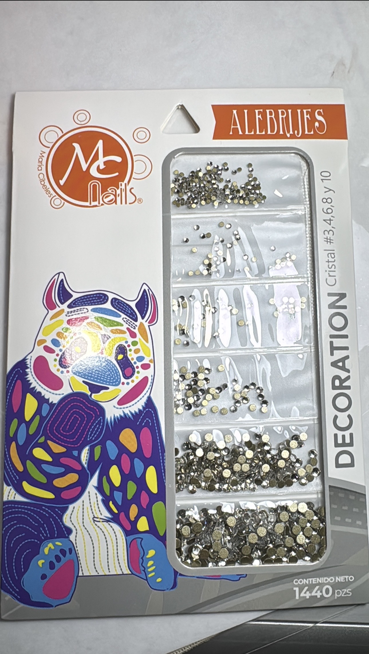 Cristales Plata 1440 pzs