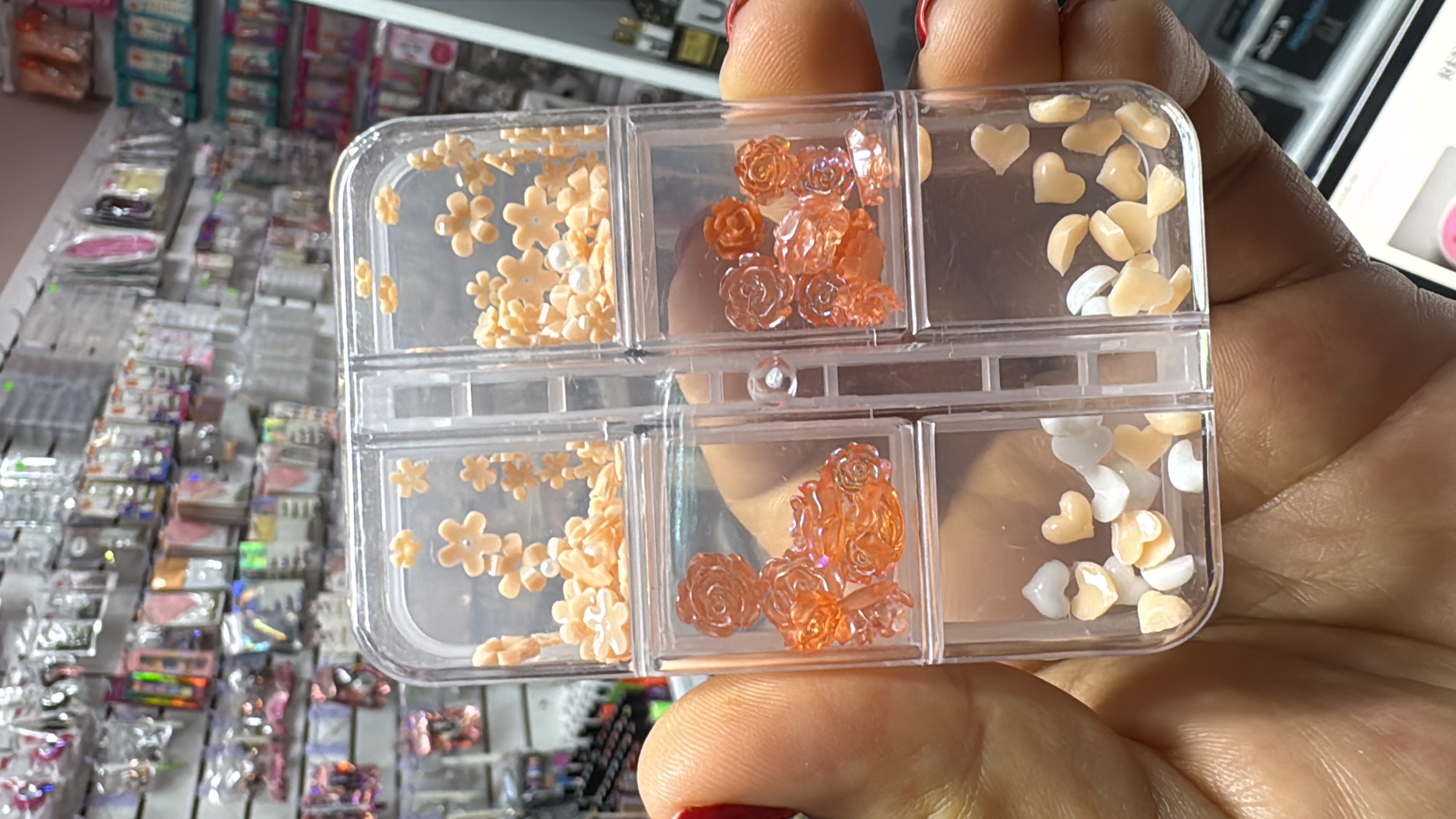 Decoración Flores y Corazones Naranja(y012)