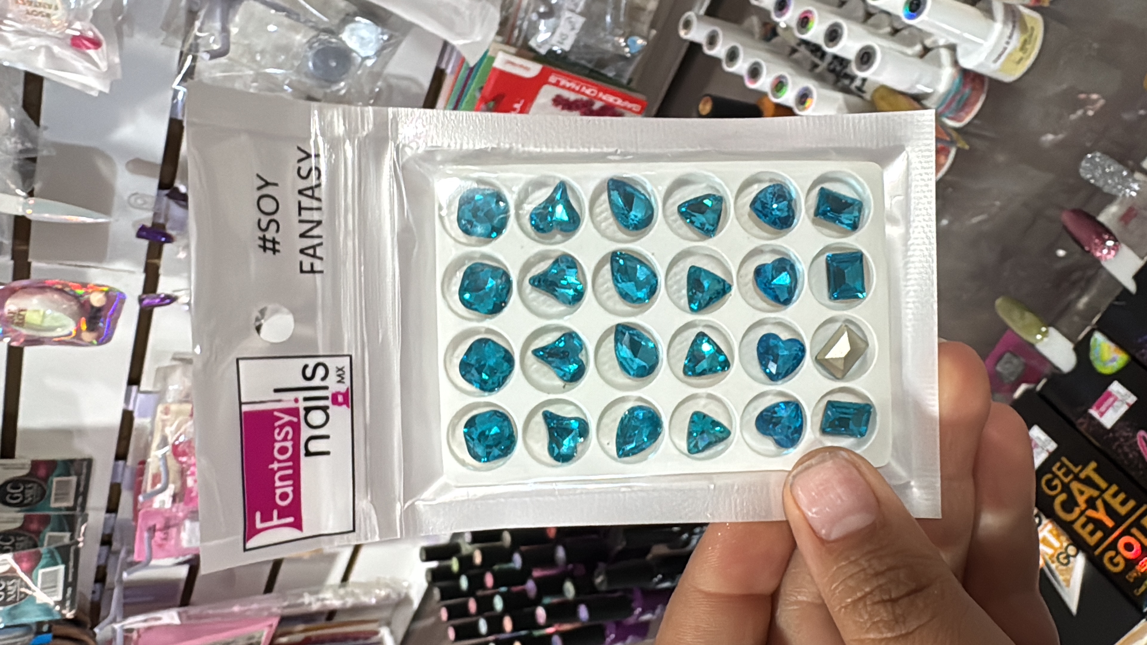 Cristales de incrustación Azul