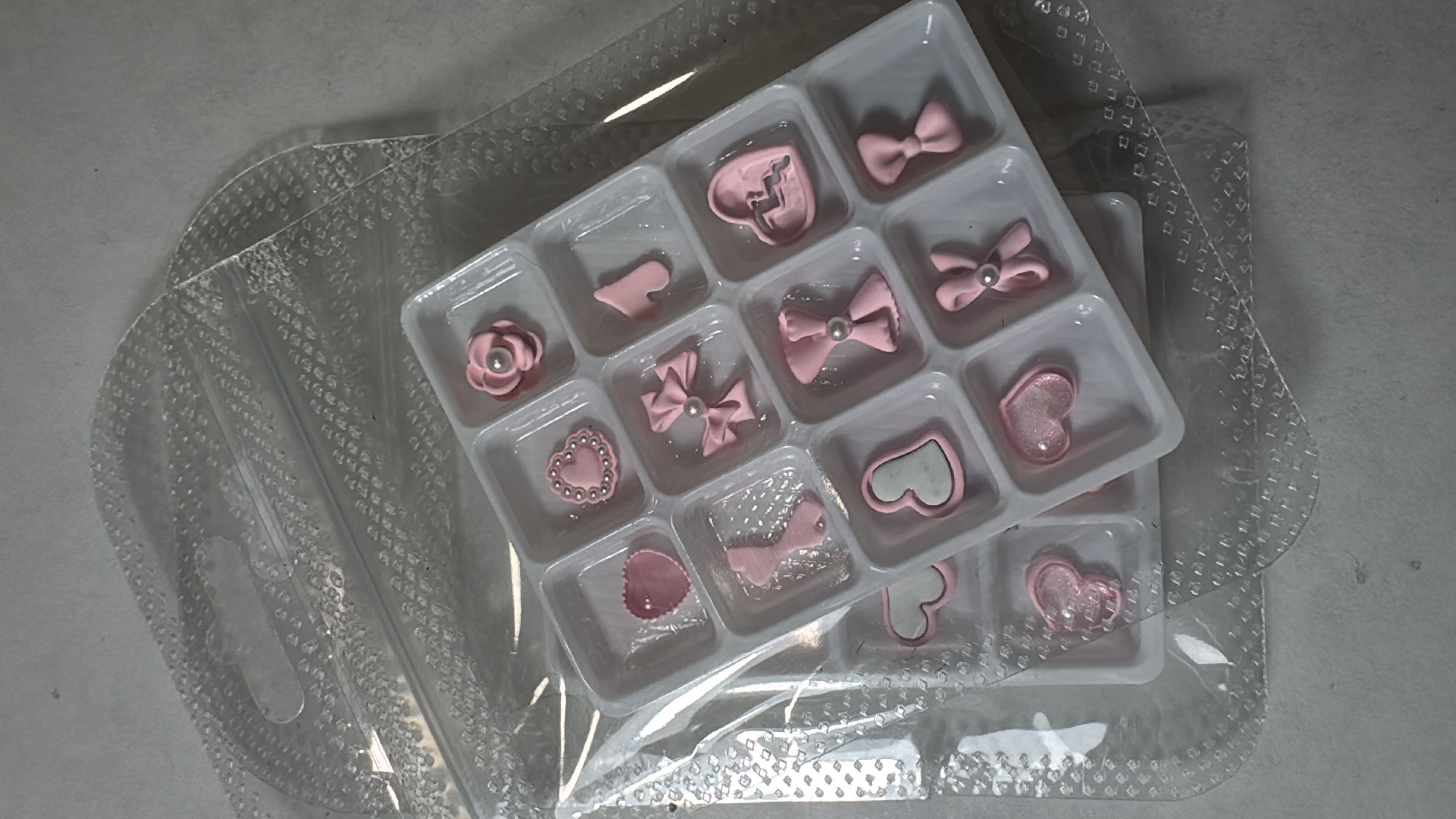 Cartera Dije Corazón y Moños Rosa (229)