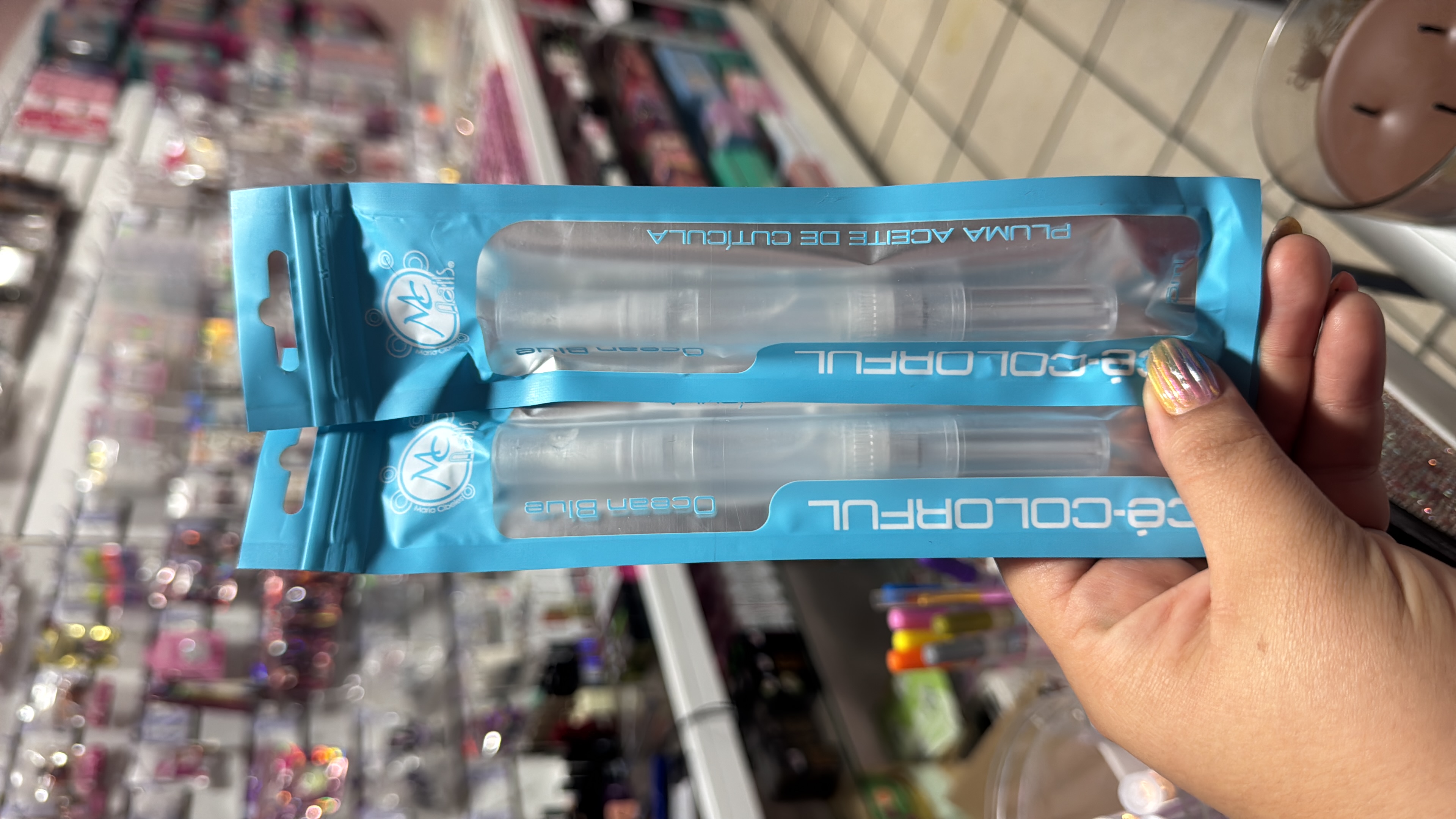 Aceite para cutícula en pluma Ocean Blue