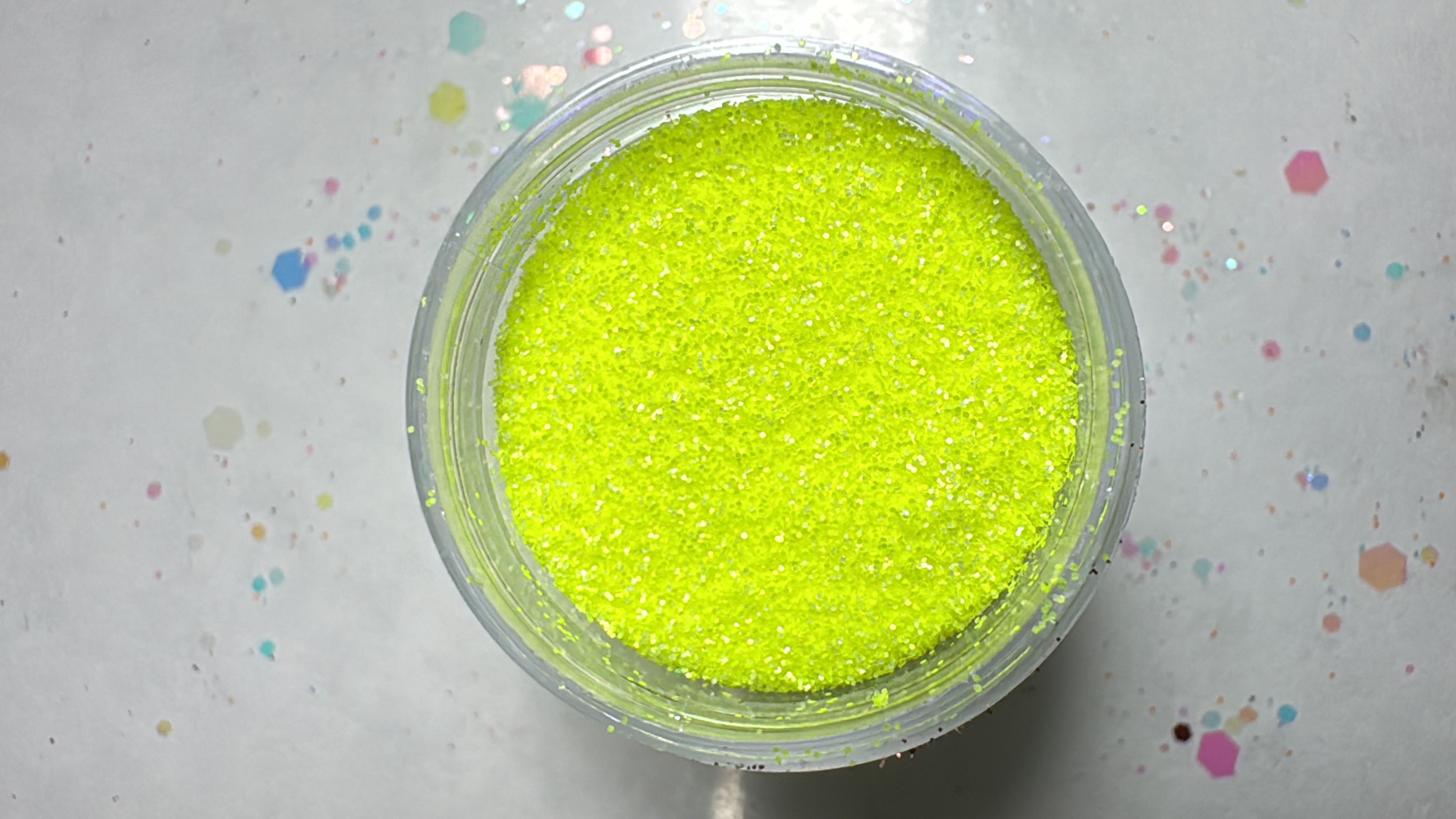 Efecto azúcar neon amarillo