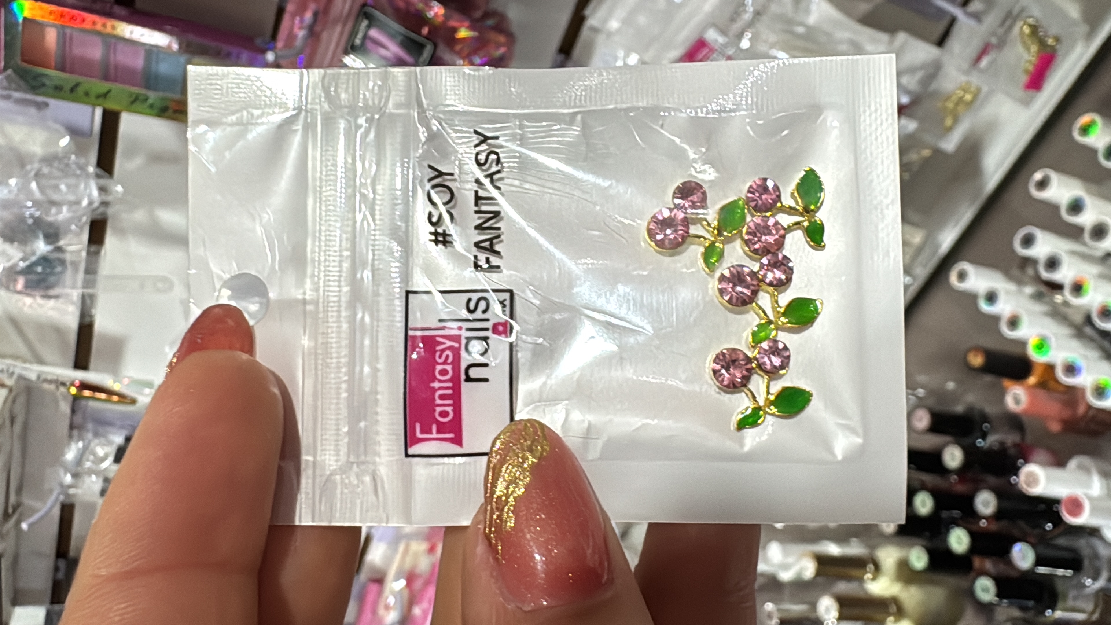 Dije cereza rosa 2 pares