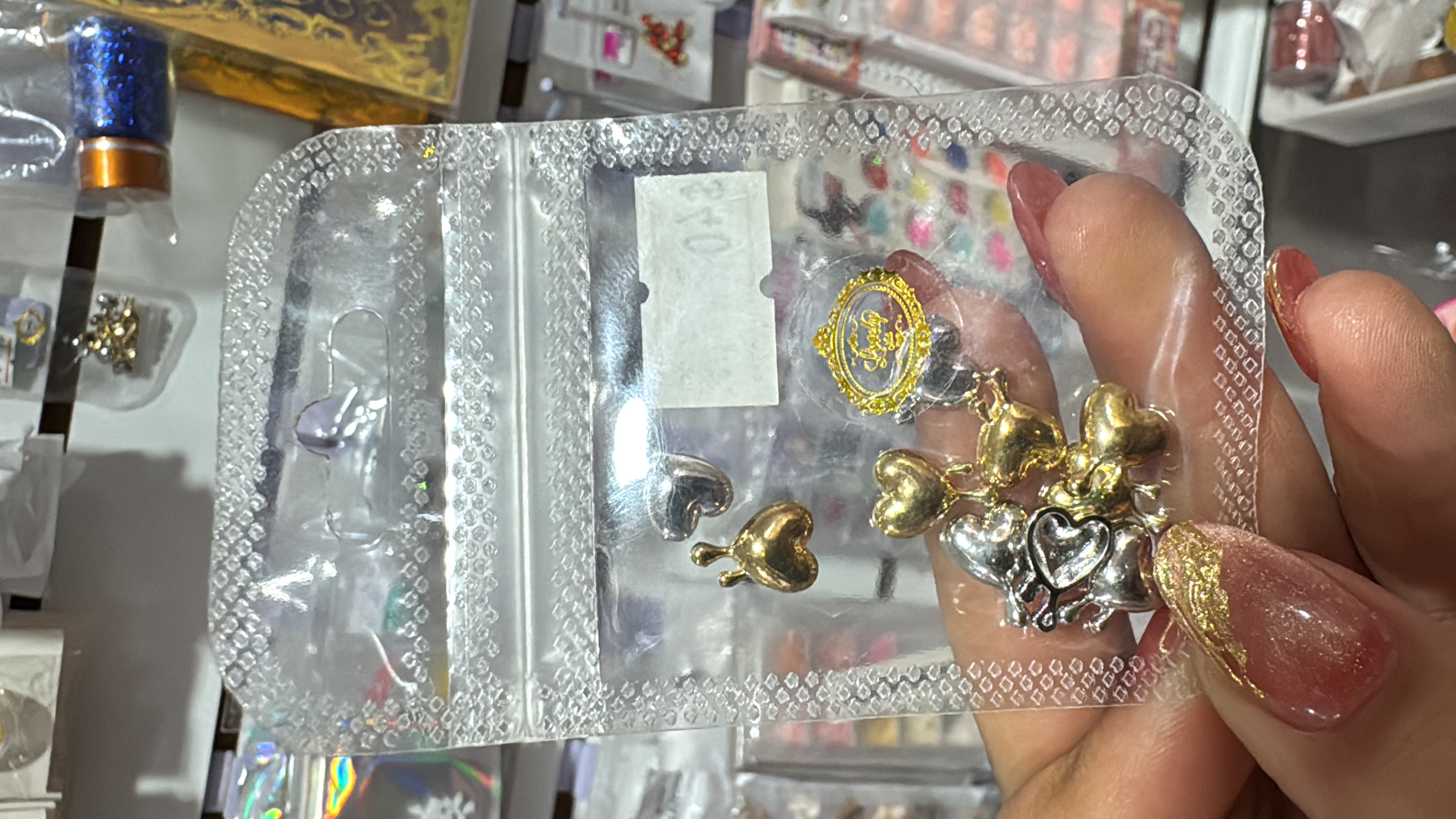 Dijes Corazón plata y dorado